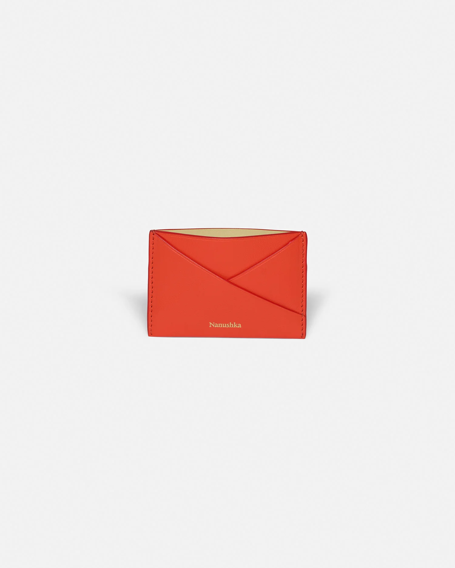 Origami - Leather cardholder - Red/Moonbeam - Image 2