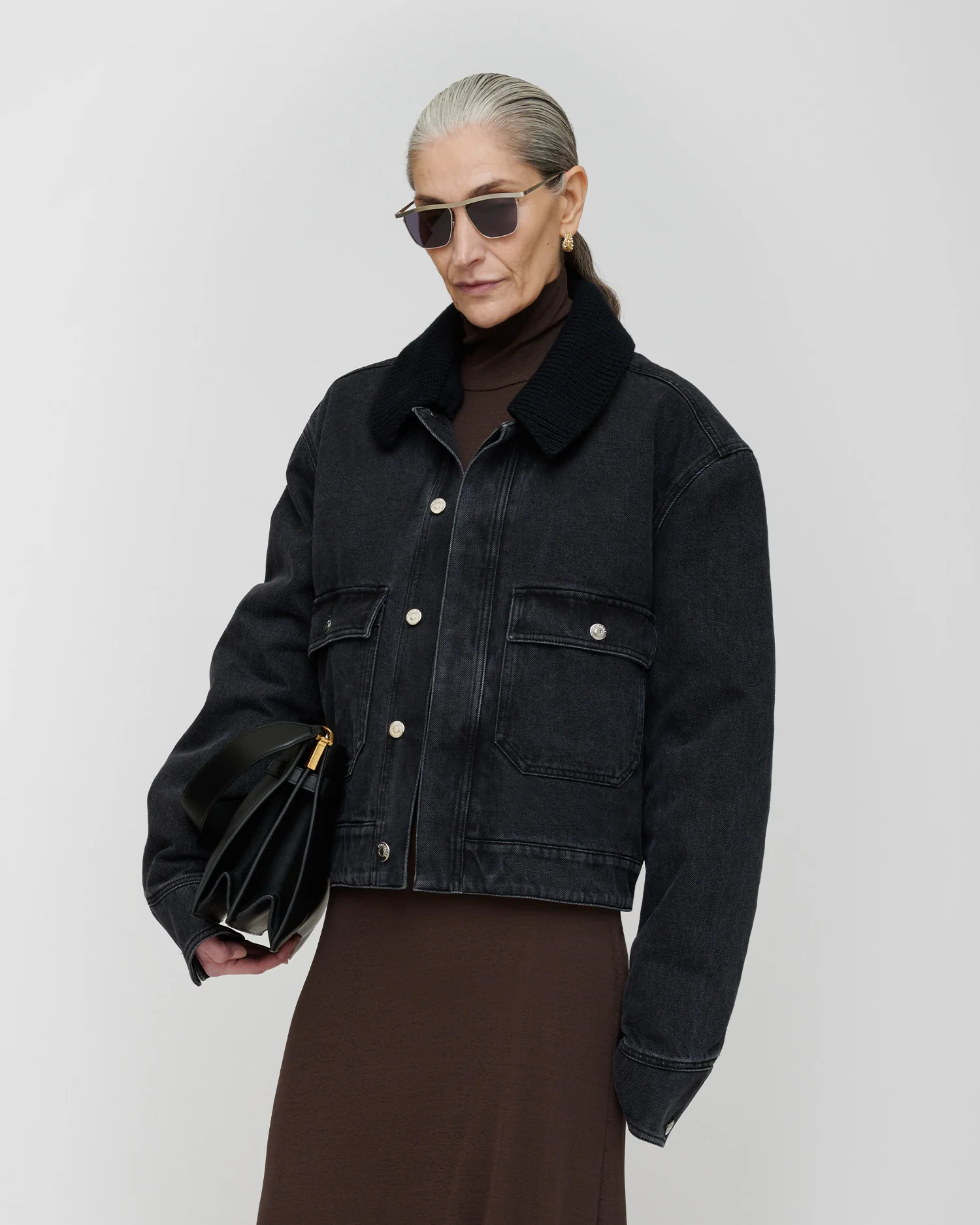 Nowell - Denim jacket - Washed Black/Black - Image 5