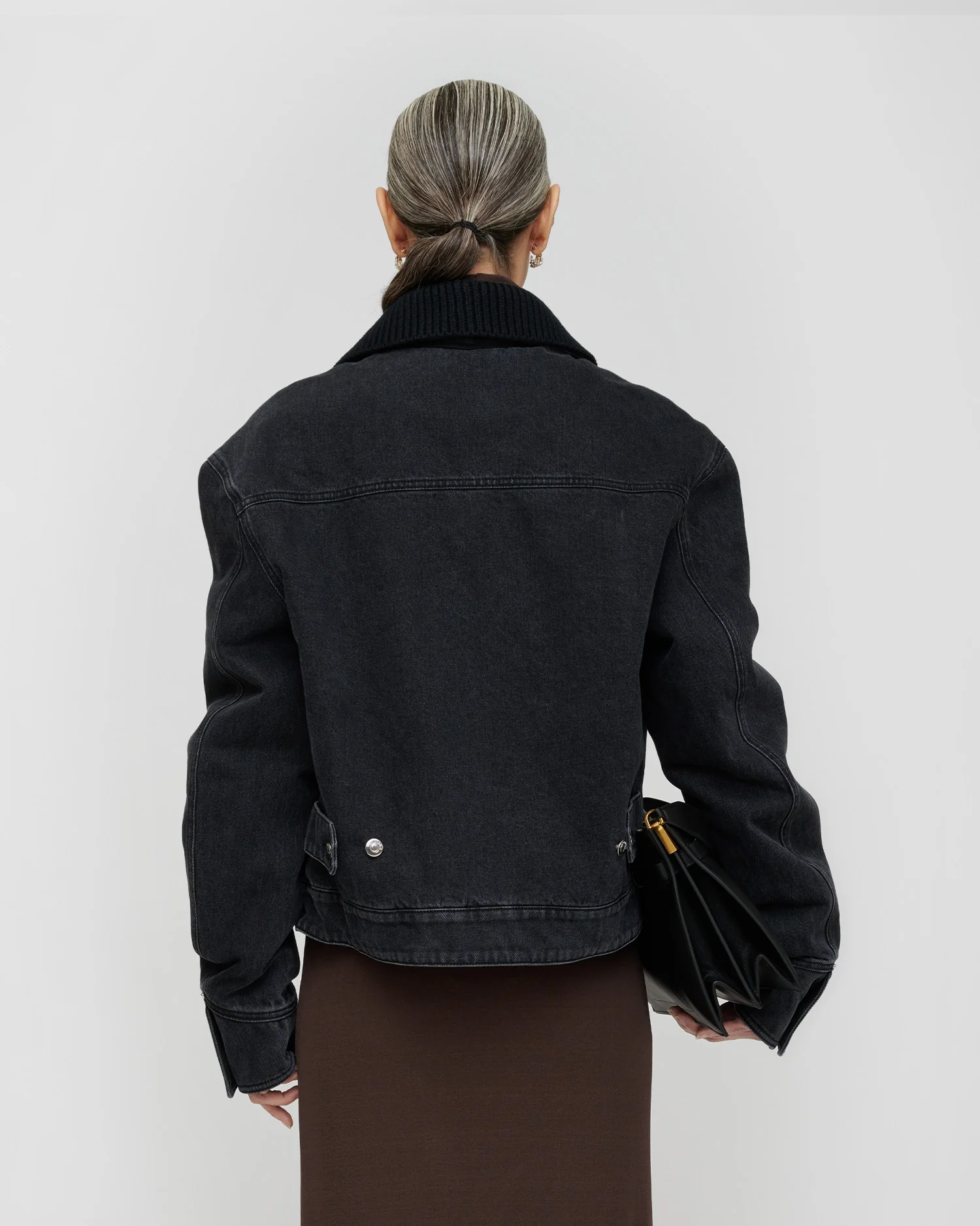 Nowell - Denim jacket - Washed Black/Black - Image 8