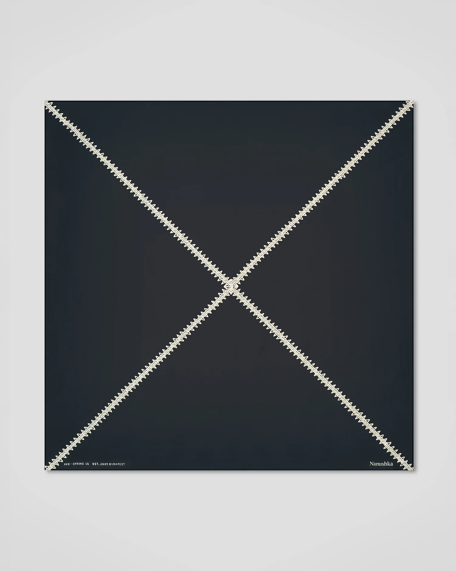 Miani - Silk scarf - Origami Black - Image 3