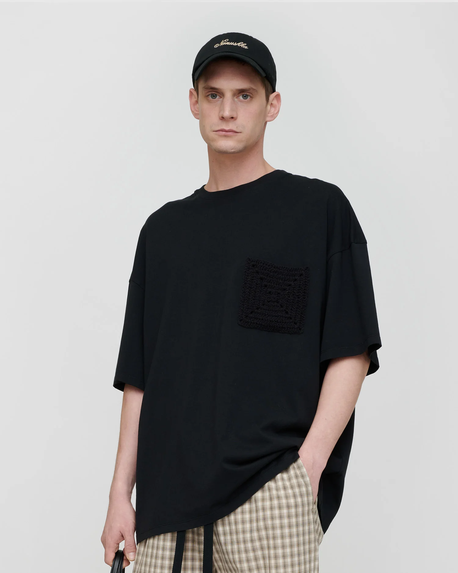 Wren Origami - Crochet T-shirt - Black - Image 4