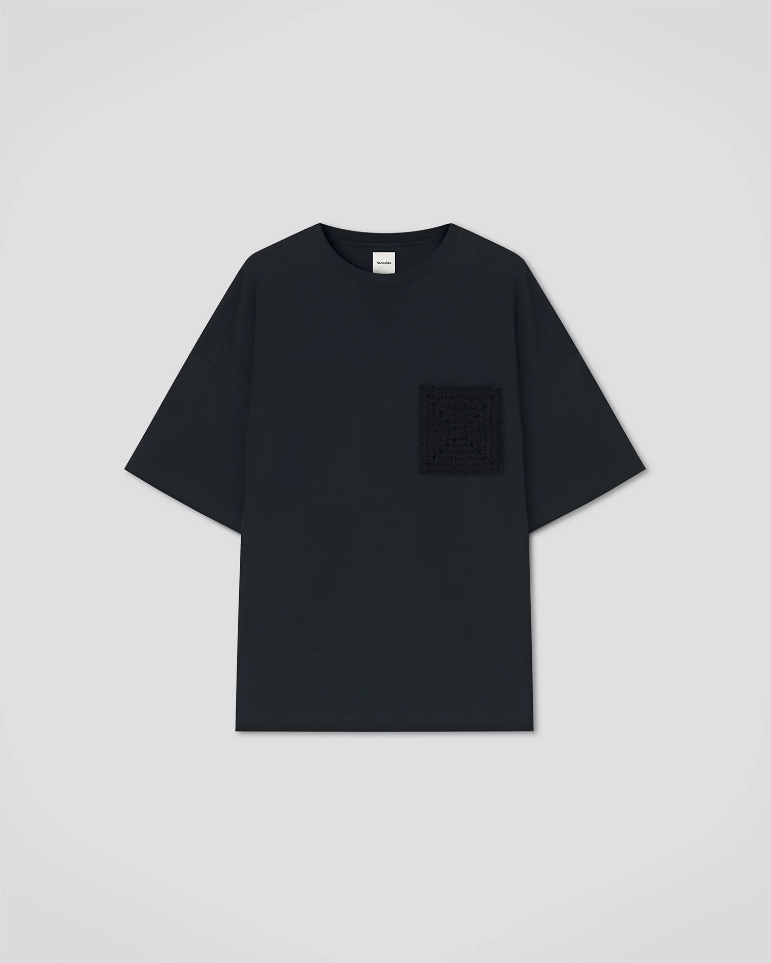 Wren Origami - Crochet T-shirt - Black - Image 9