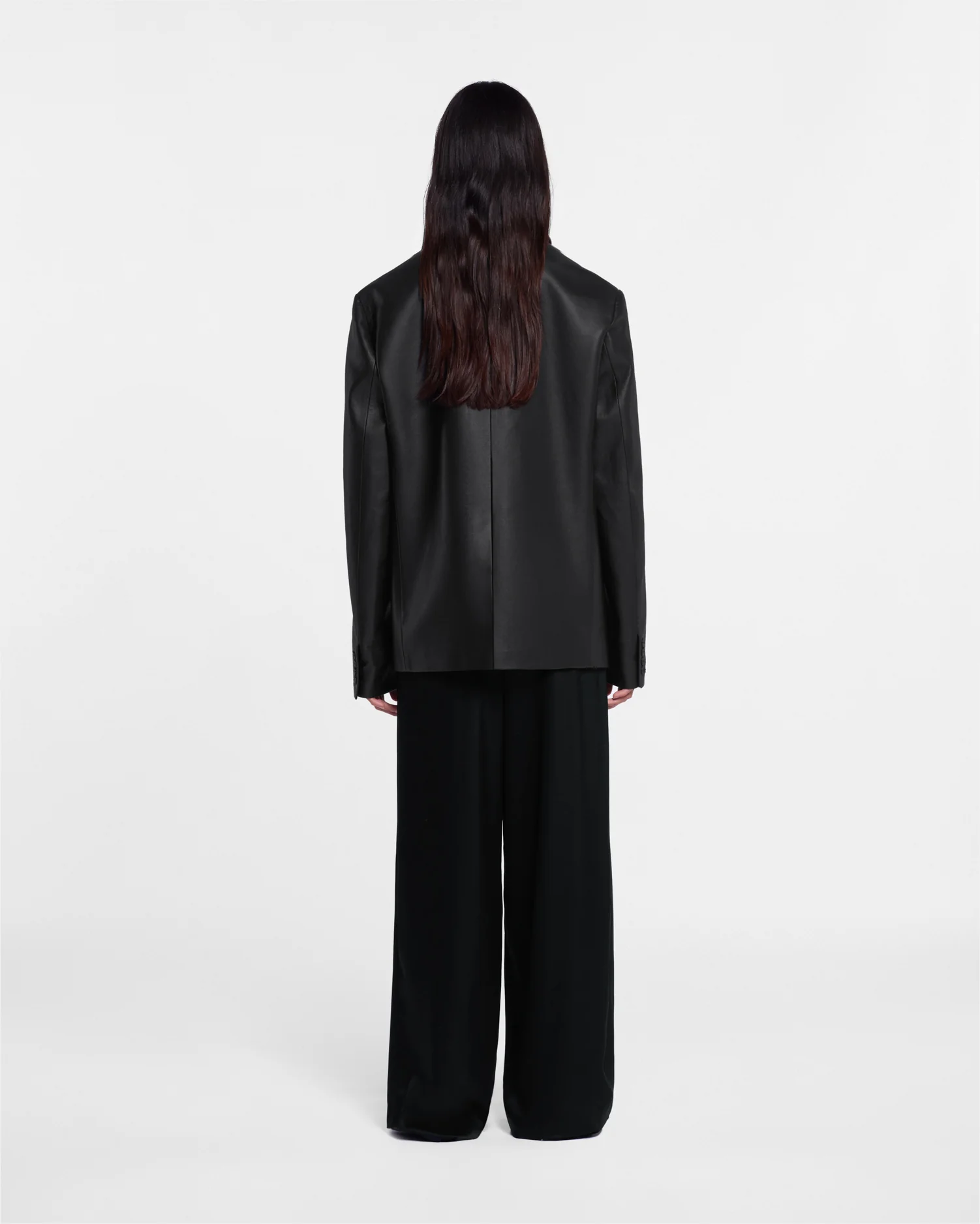 Rox - Regenerated leather blazer - Black - Image 2