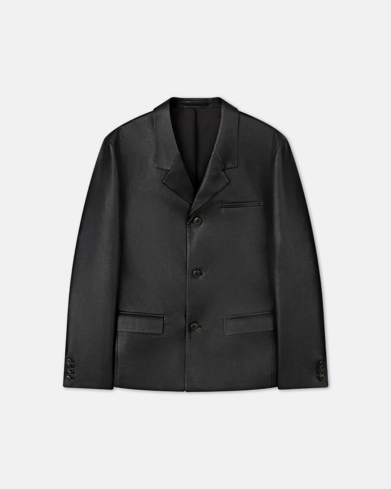 Rox - Regenerated leather blazer - Black - Image 3