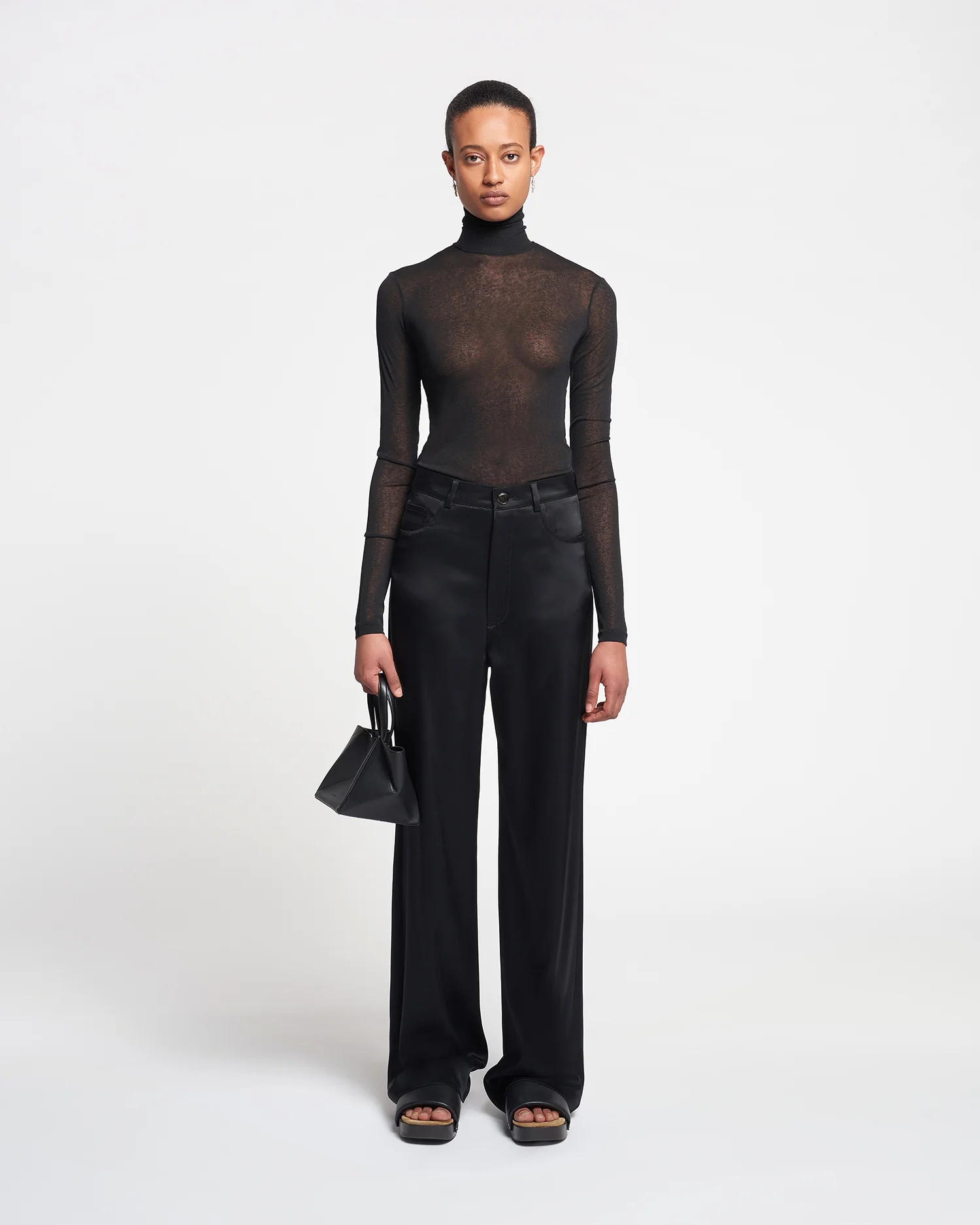 Harri - Turtleneck top - Black - Image 3