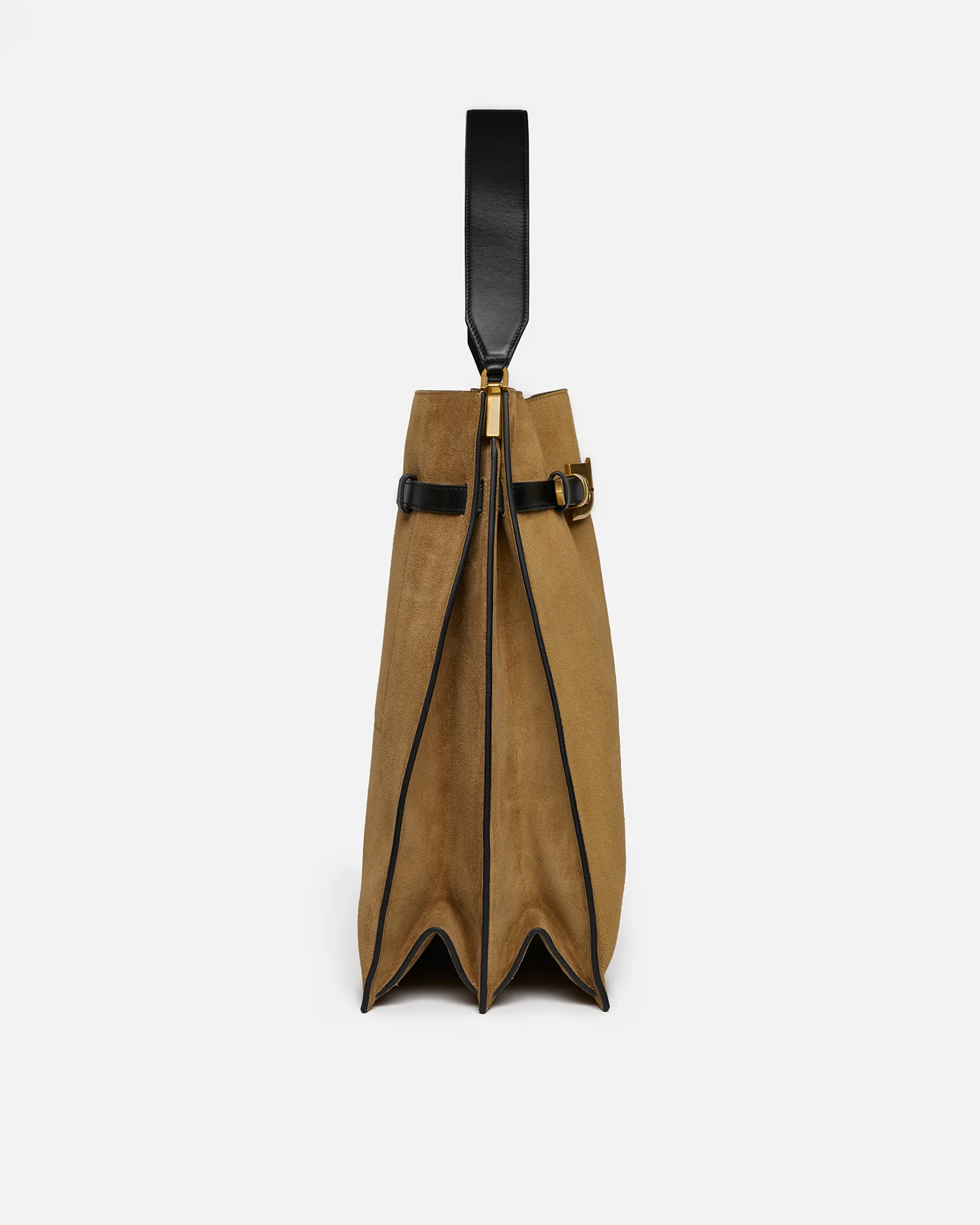 Harmonica Maxi - Suede bag - Brown - Image 3
