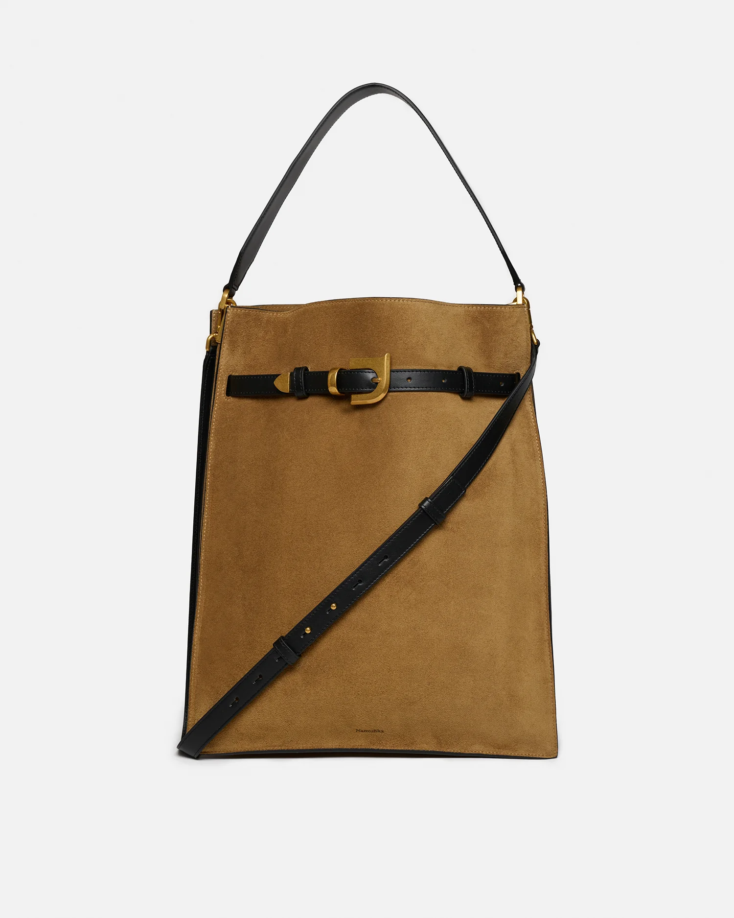 Harmonica Maxi - Suede bag - Brown - Image 5