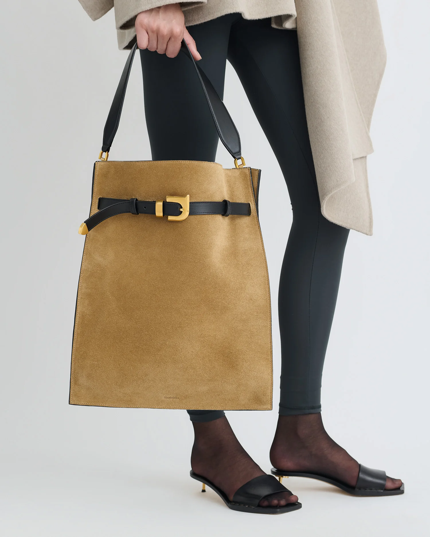 Harmonica Maxi - Suede bag - Brown - Image 6