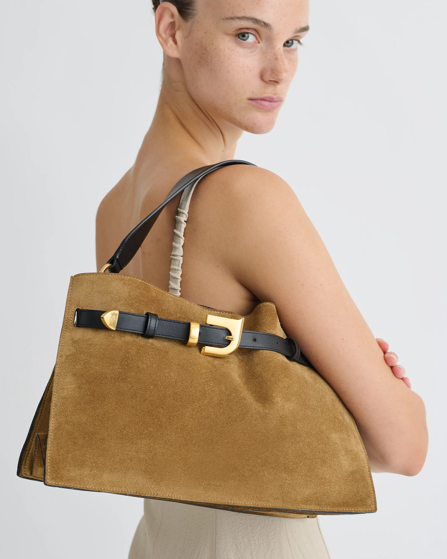 Harmonica - Suede bag - Brown - Image 7