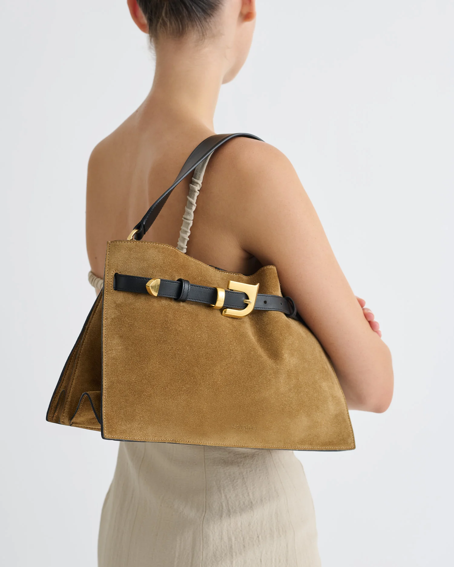 Harmonica - Suede bag - Brown - Image 8
