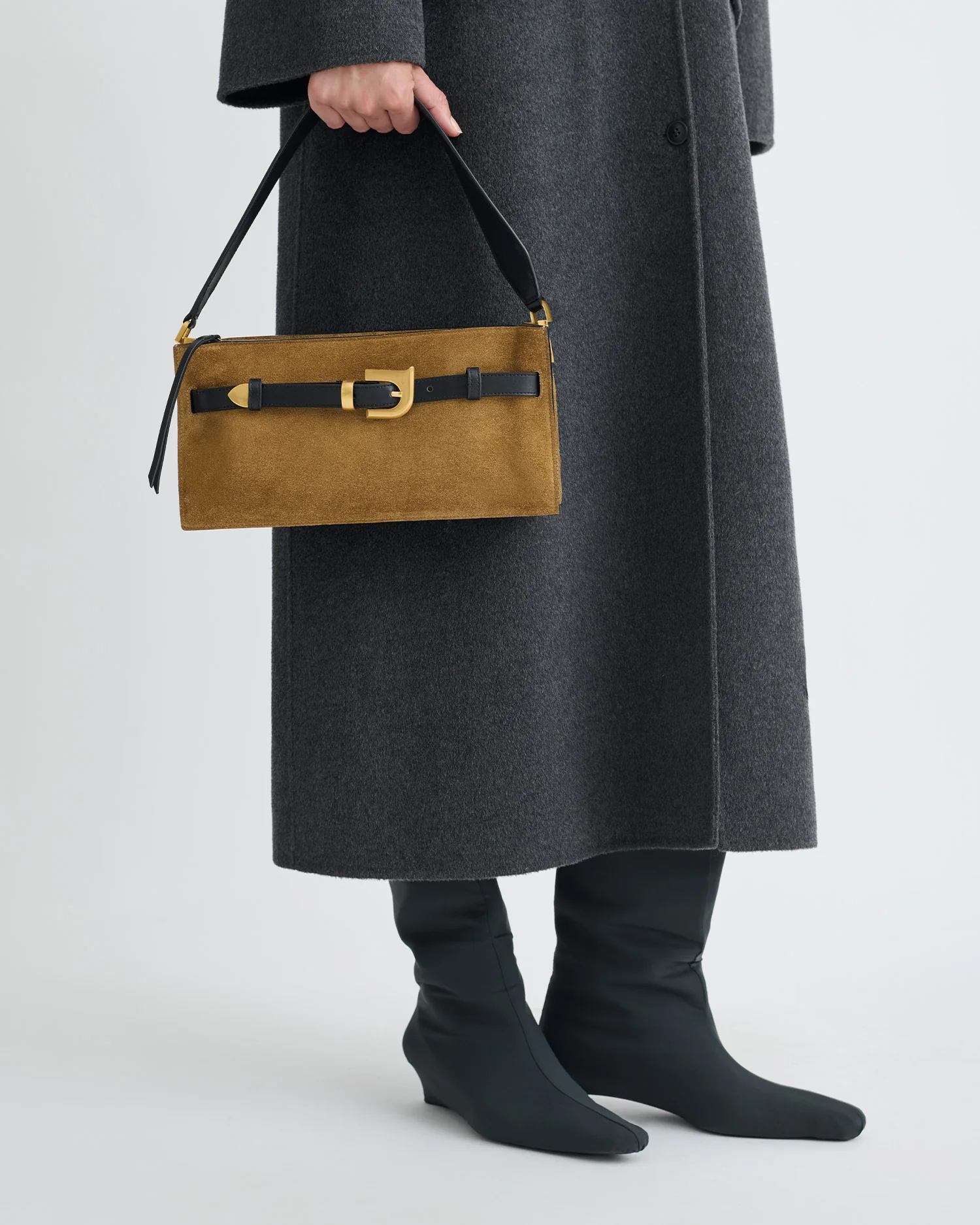 Harmonica Mini - Suede bag - Brown - Image 6