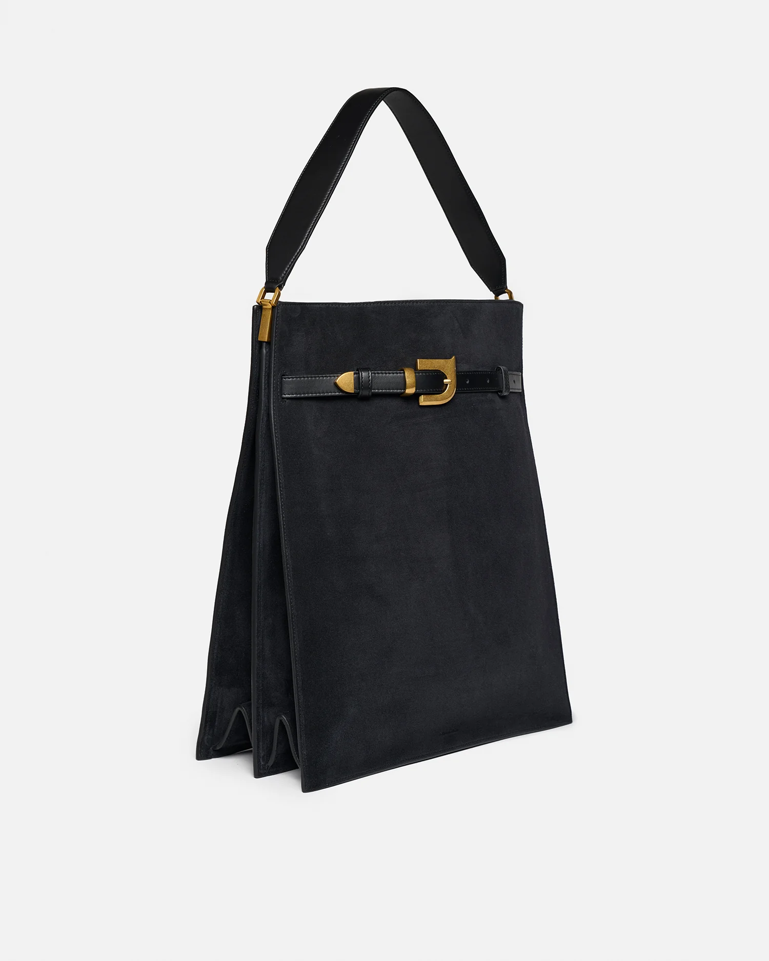 Harmonica Maxi - Suede bag - Black - Image 2