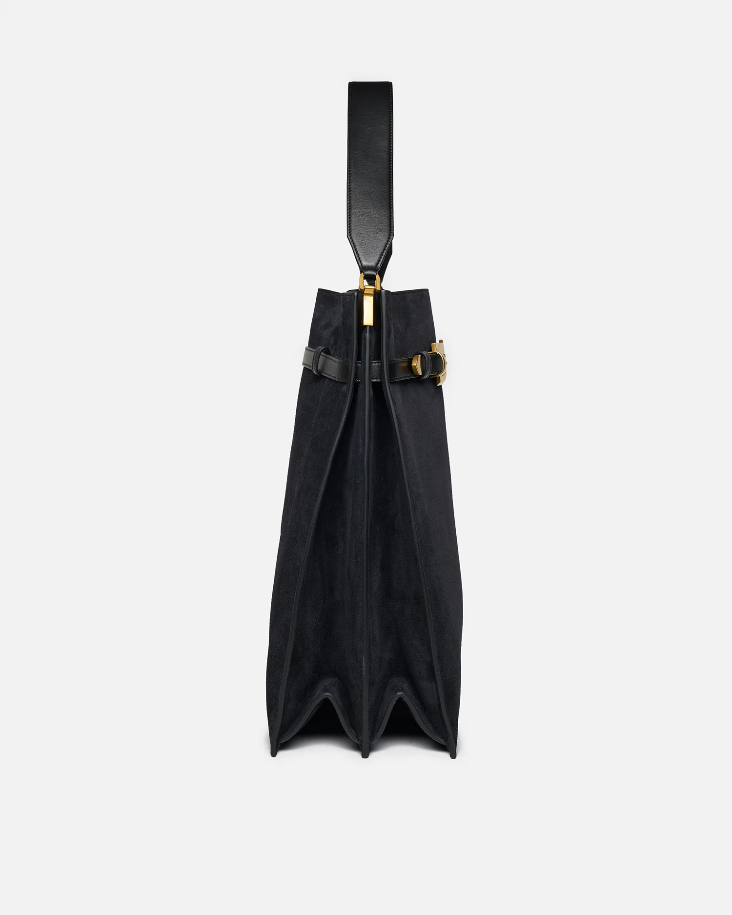 Harmonica Maxi - Suede bag - Black - Image 3