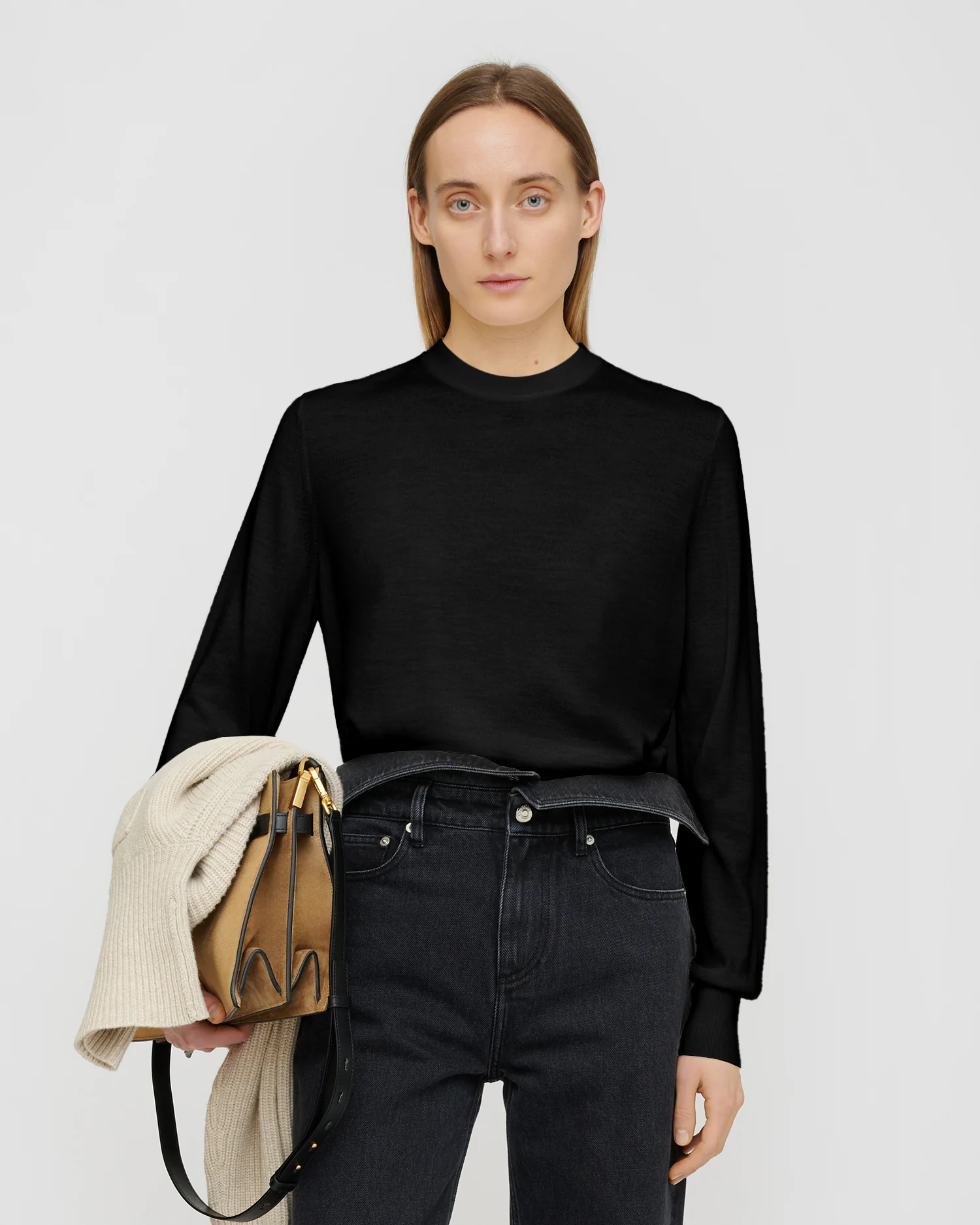 Nadra - Fine merino sweater - Black - Image 3