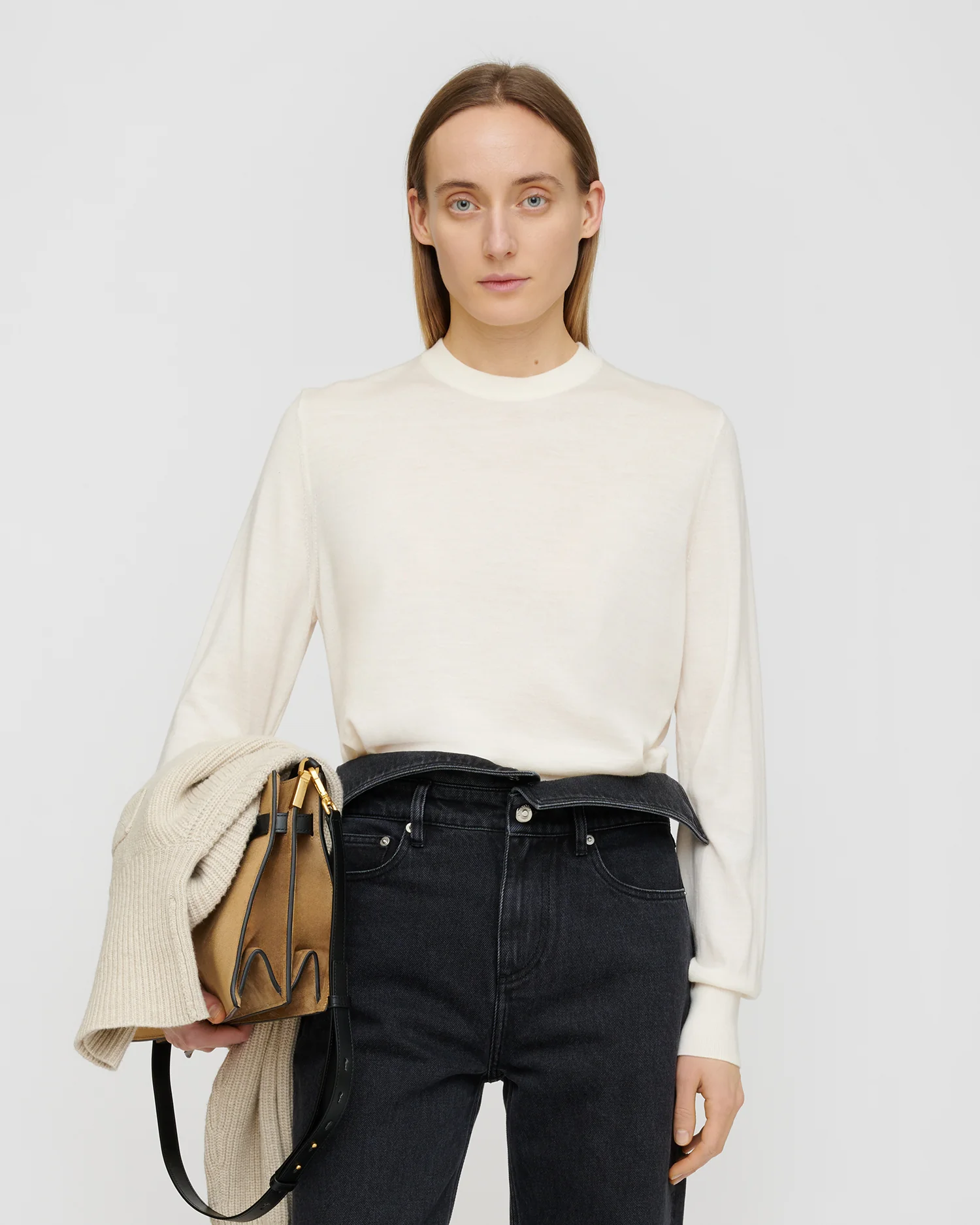 Nadra - Fine merino sweater - Creme - Image 3