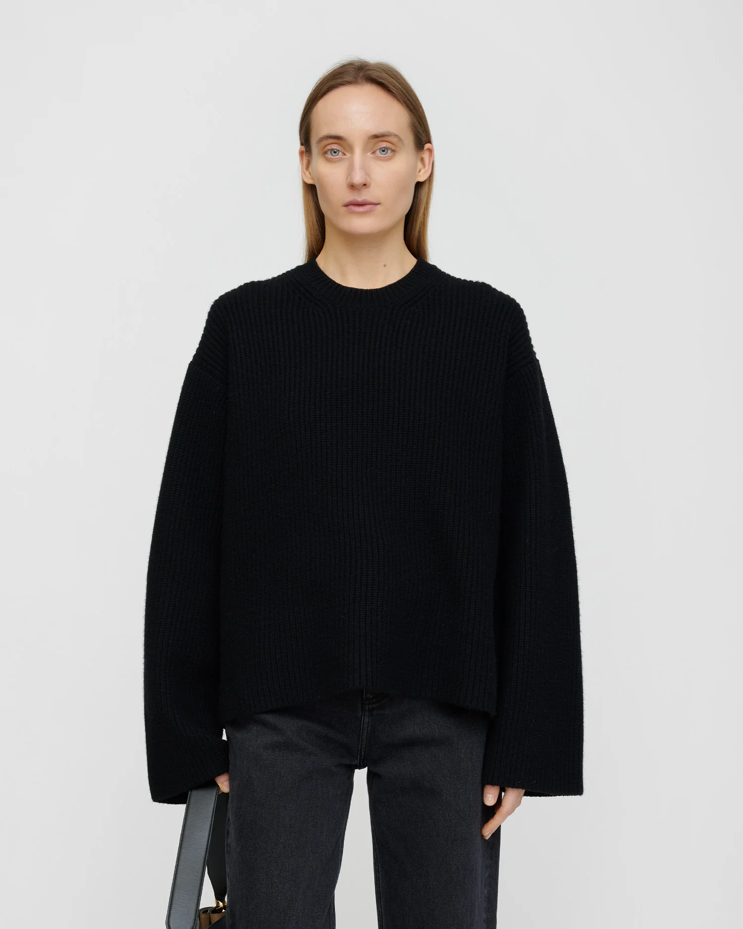 Maura - Merino cashmere sweater - Black - Image 3