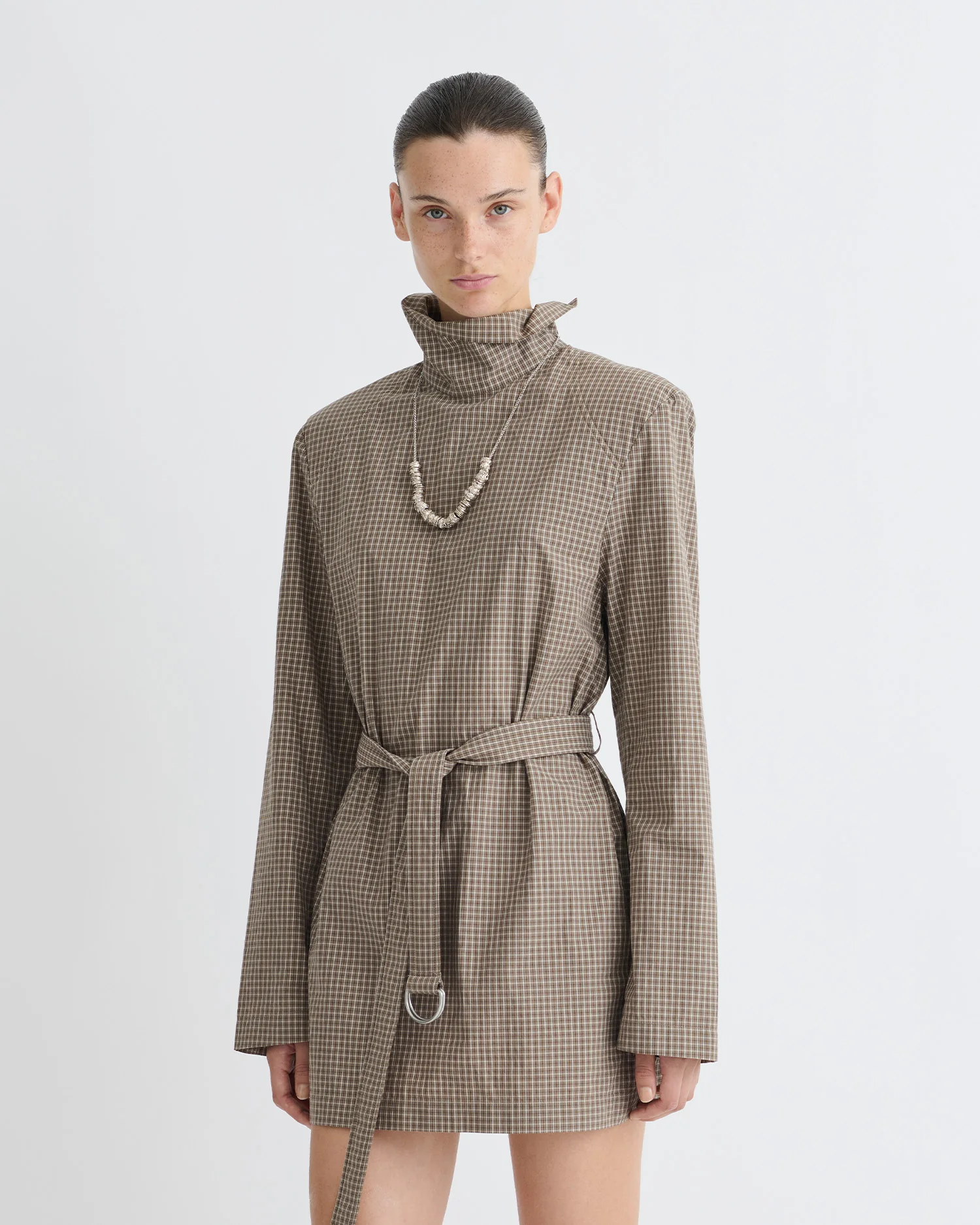 Geradine - Mini dress - Brown/Creme - Image 2