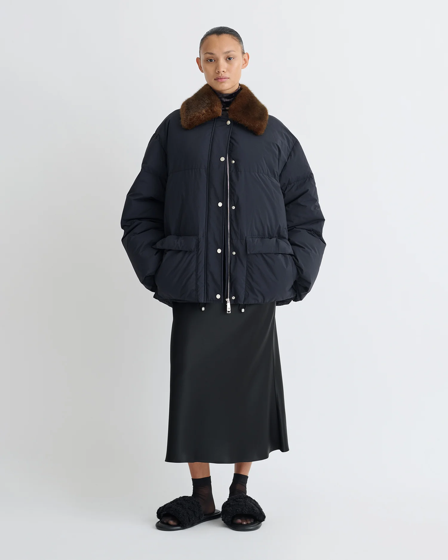 Camey - Padded jacket - Black/Dark Brown - Image 3