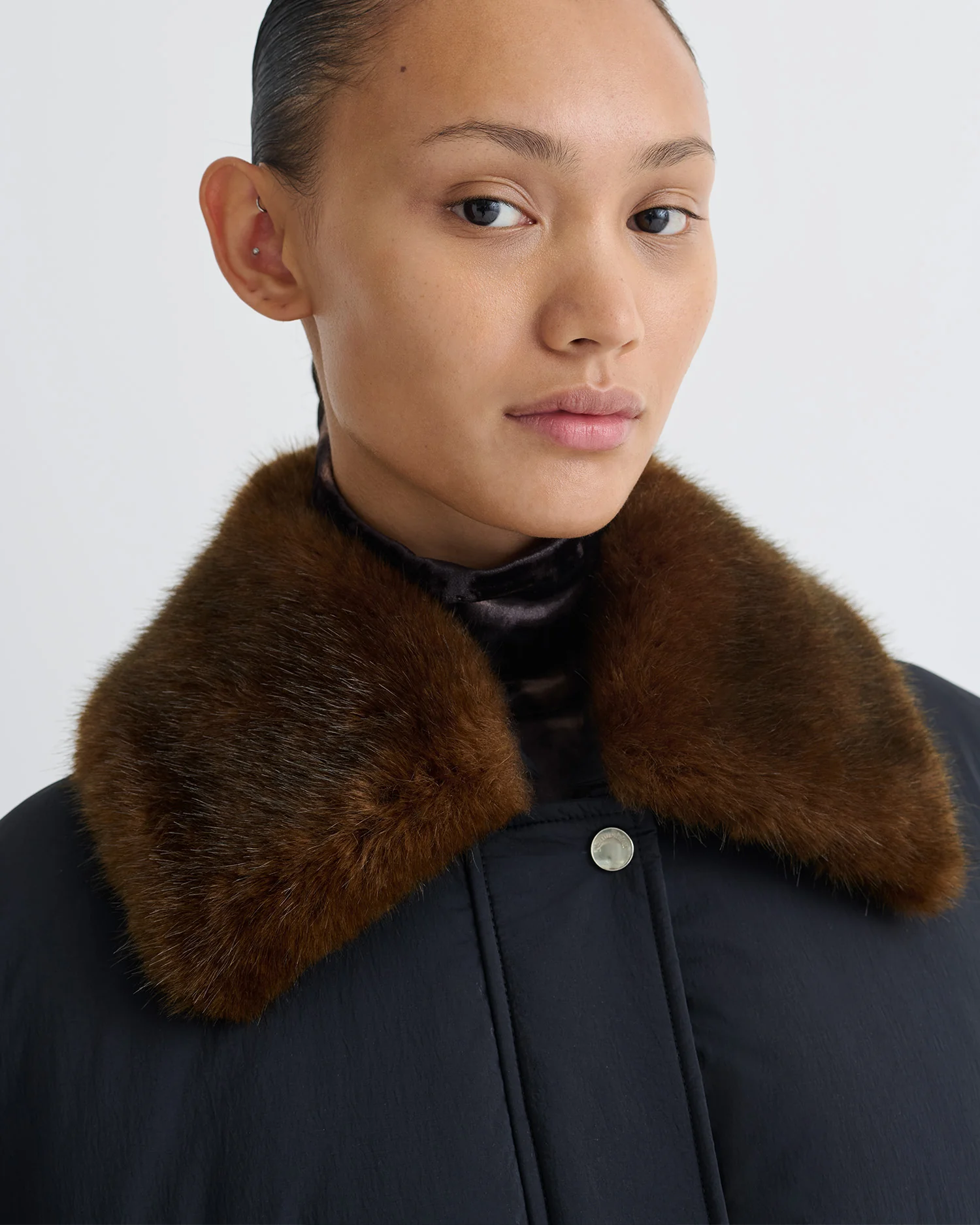 Camey - Padded jacket - Black/Dark Brown - Image 5