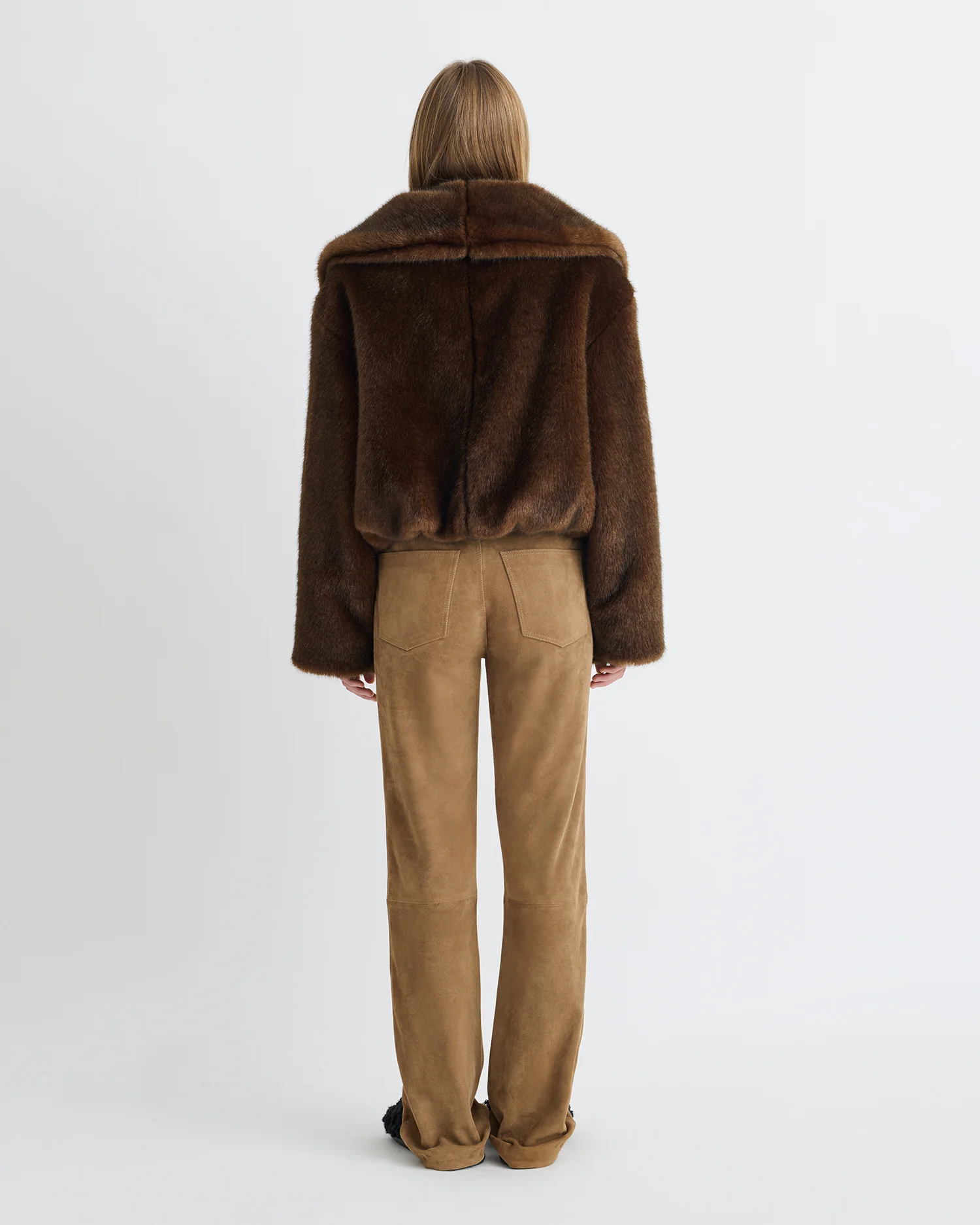 Estel - Faux fur jacket - Dark Brown - Image 4