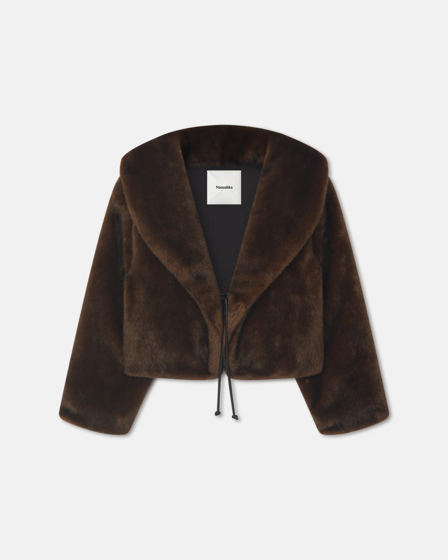 Estel - Faux fur jacket - Dark Brown - Image 5