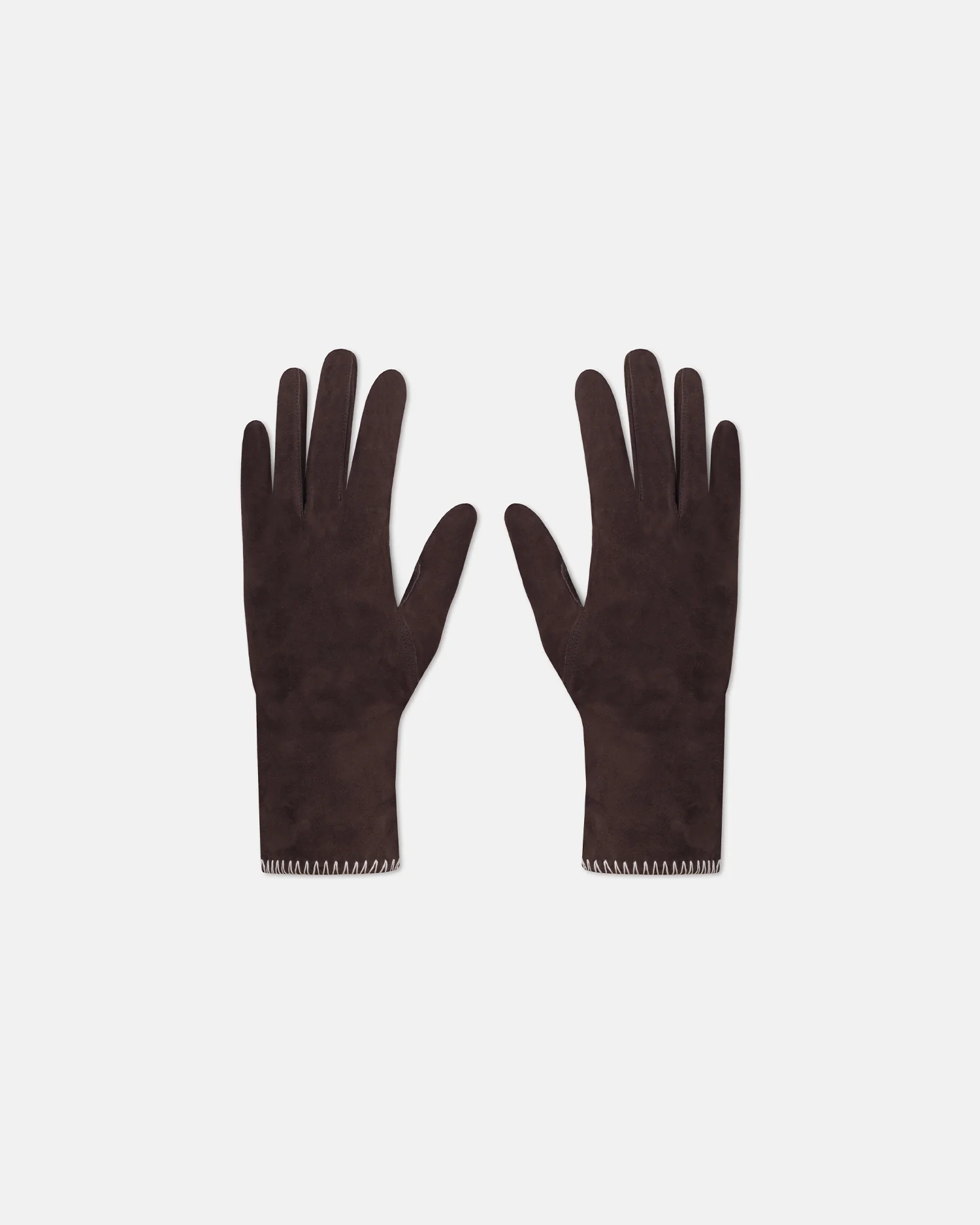 Areli - Gloves - Dark Brown/Creme