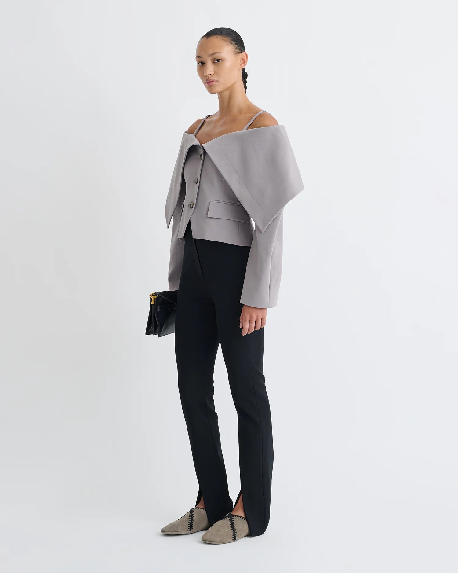 Amantha - Structured blazer - Grey - Image 5