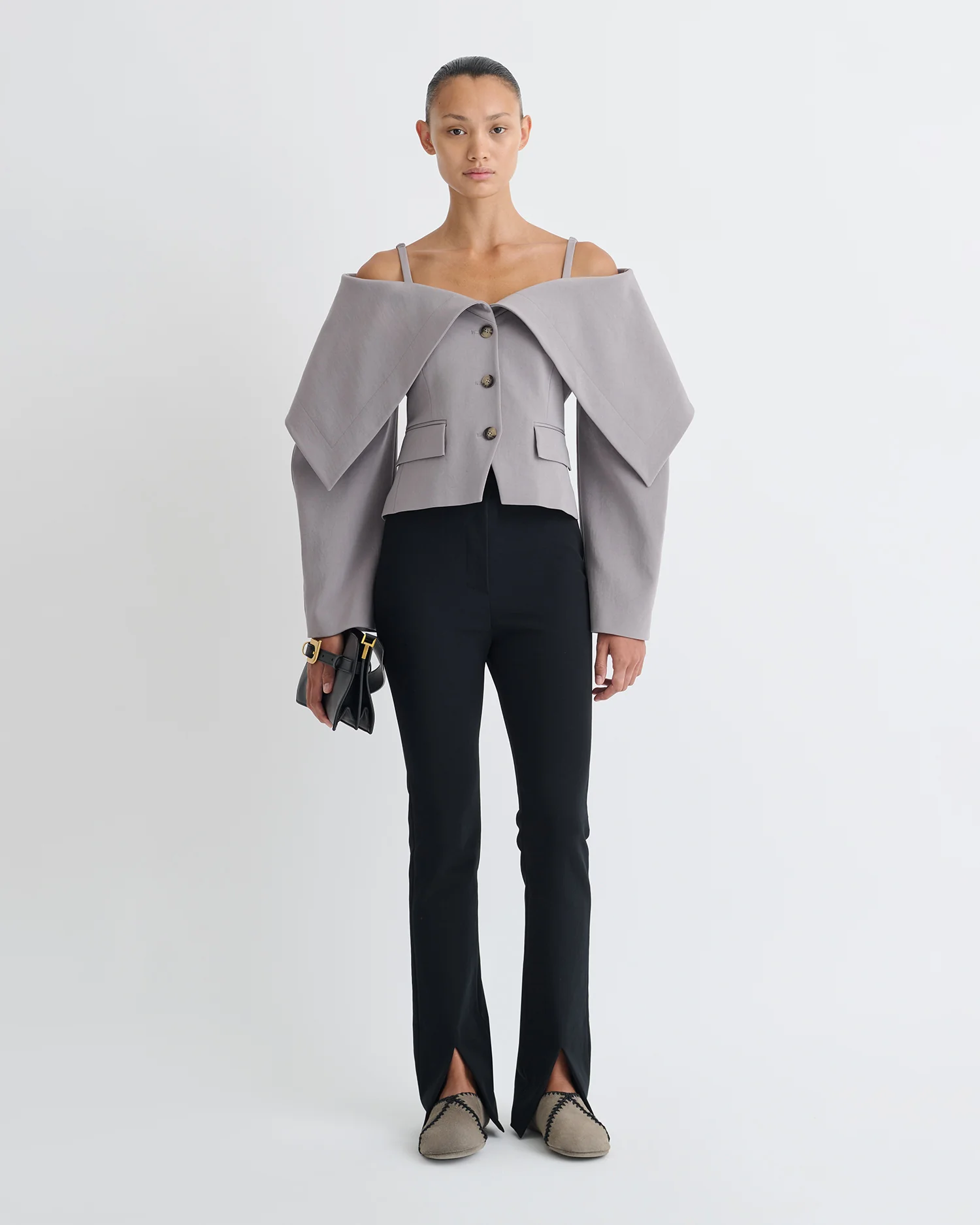 Amantha - Structured blazer - Grey - Image 6