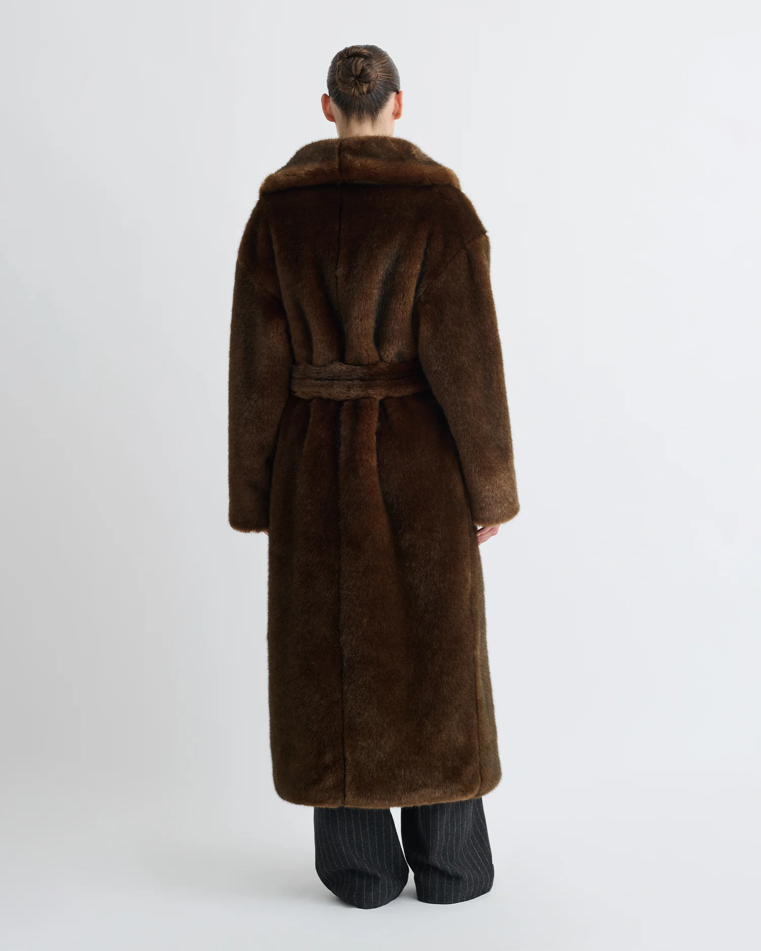 Cariana - Faux fur coat - Dark Brown - Image 2