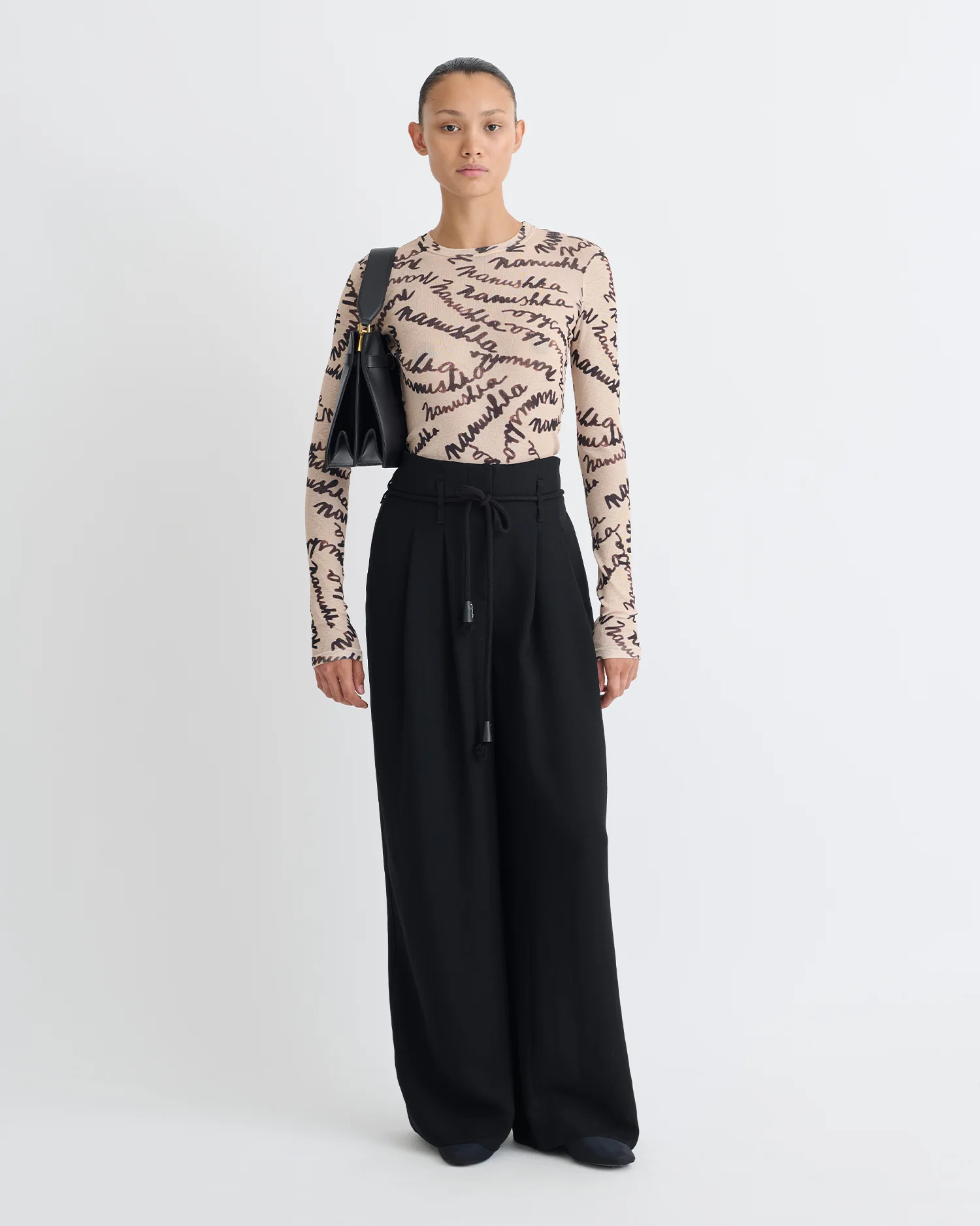 Nevada - Belted pants - Black - Image 2