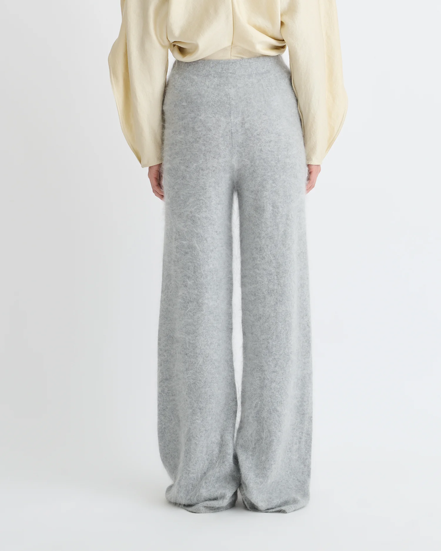 Ewerly - Brushed cashmere pants - Grey - Image 5