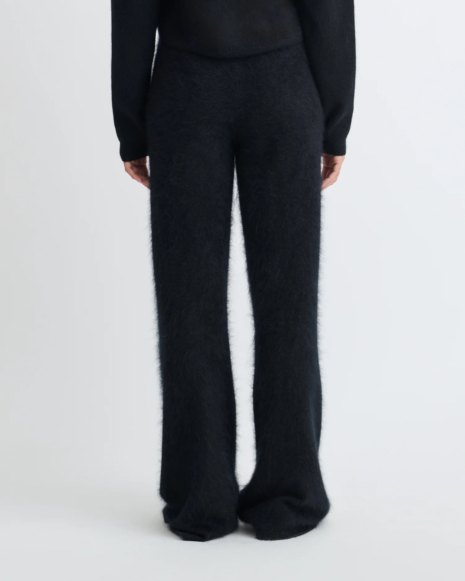 Ewerly - Brushed cashmere pants - Black - Image 5