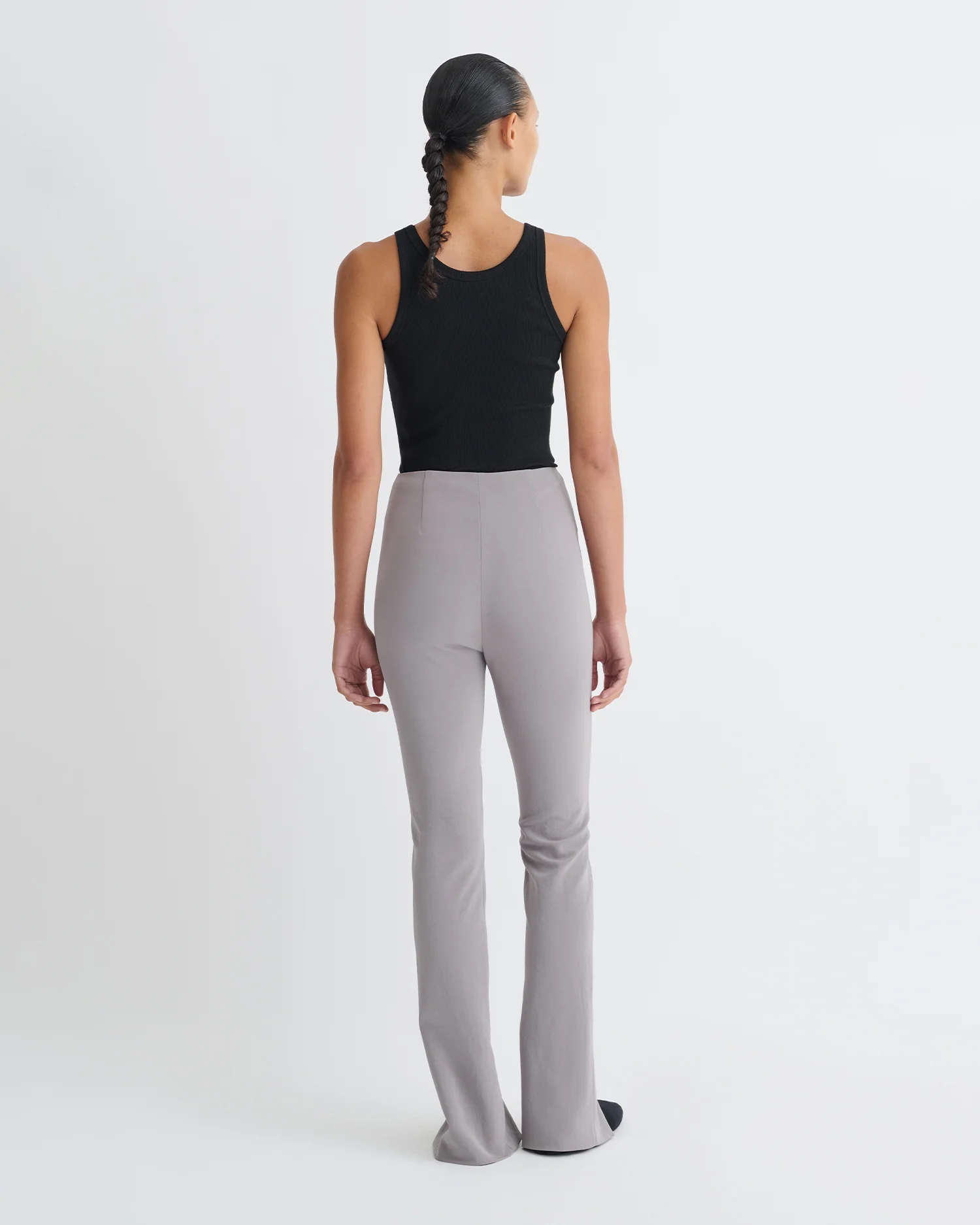 Luana - Front slit pants - Grey - Image 2