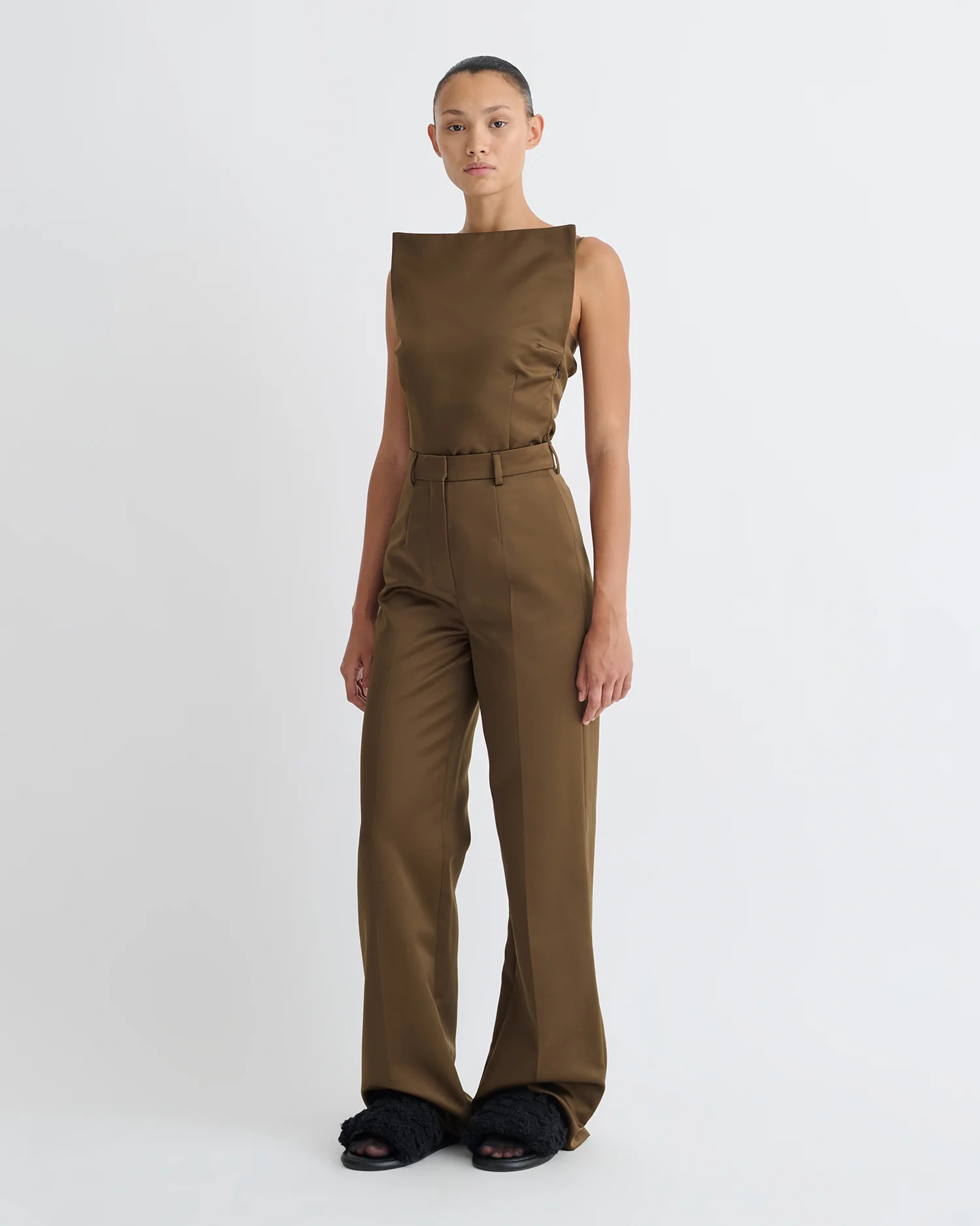 Franny - Structured pants - Wood - Image 3