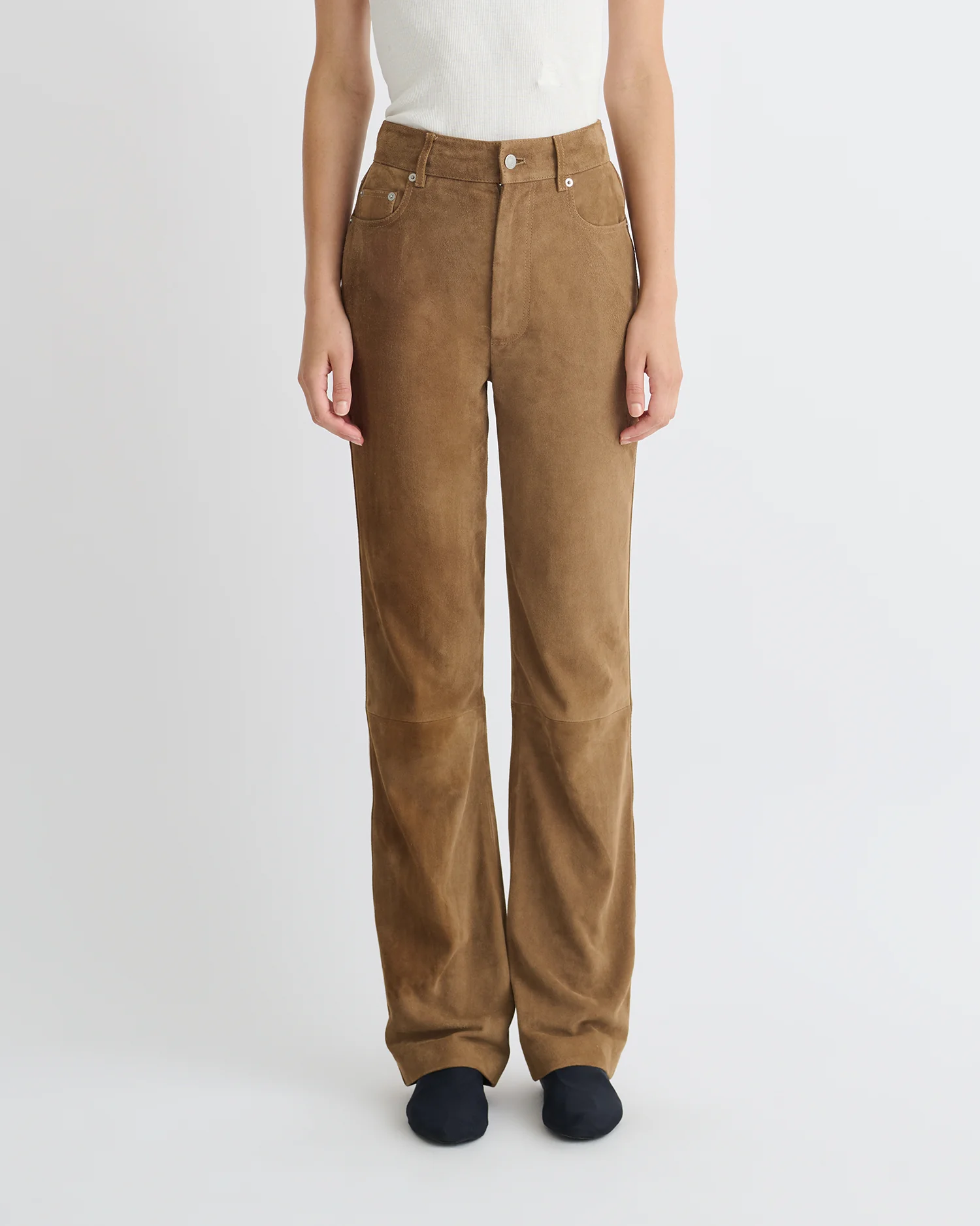 Seldes - Suede pants - Brown - Image 4