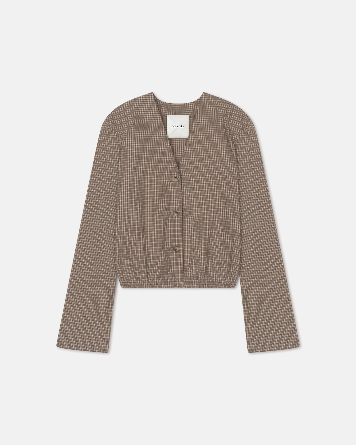 Tristin - Shirt - Brown/Creme