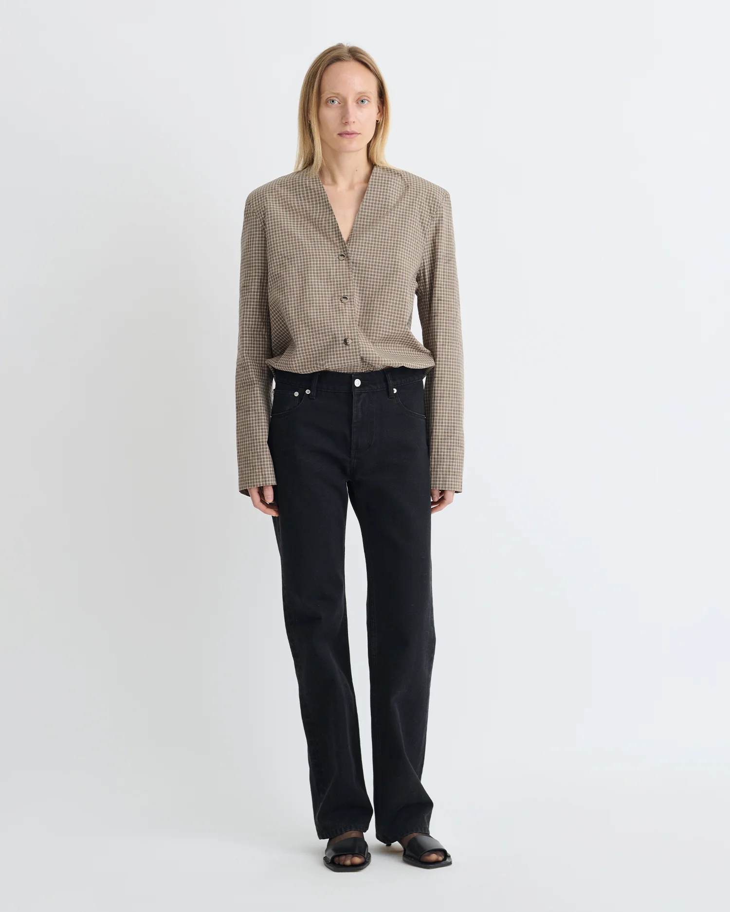 Tristin - Shirt - Brown/Creme - Image 2