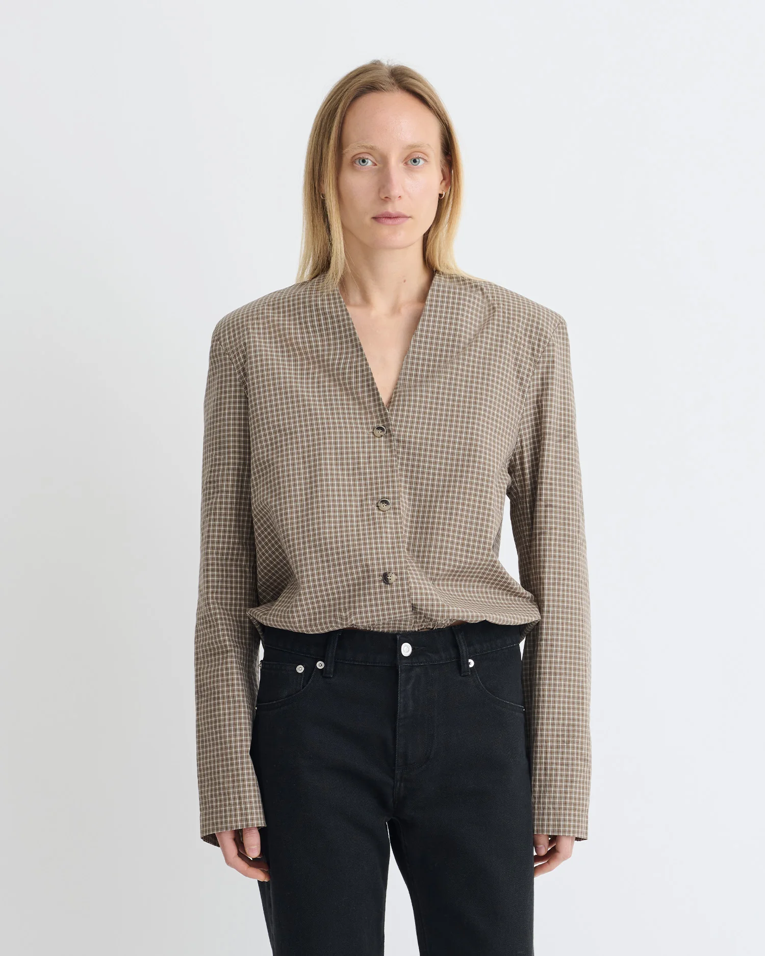 Tristin - Shirt - Brown/Creme - Image 4
