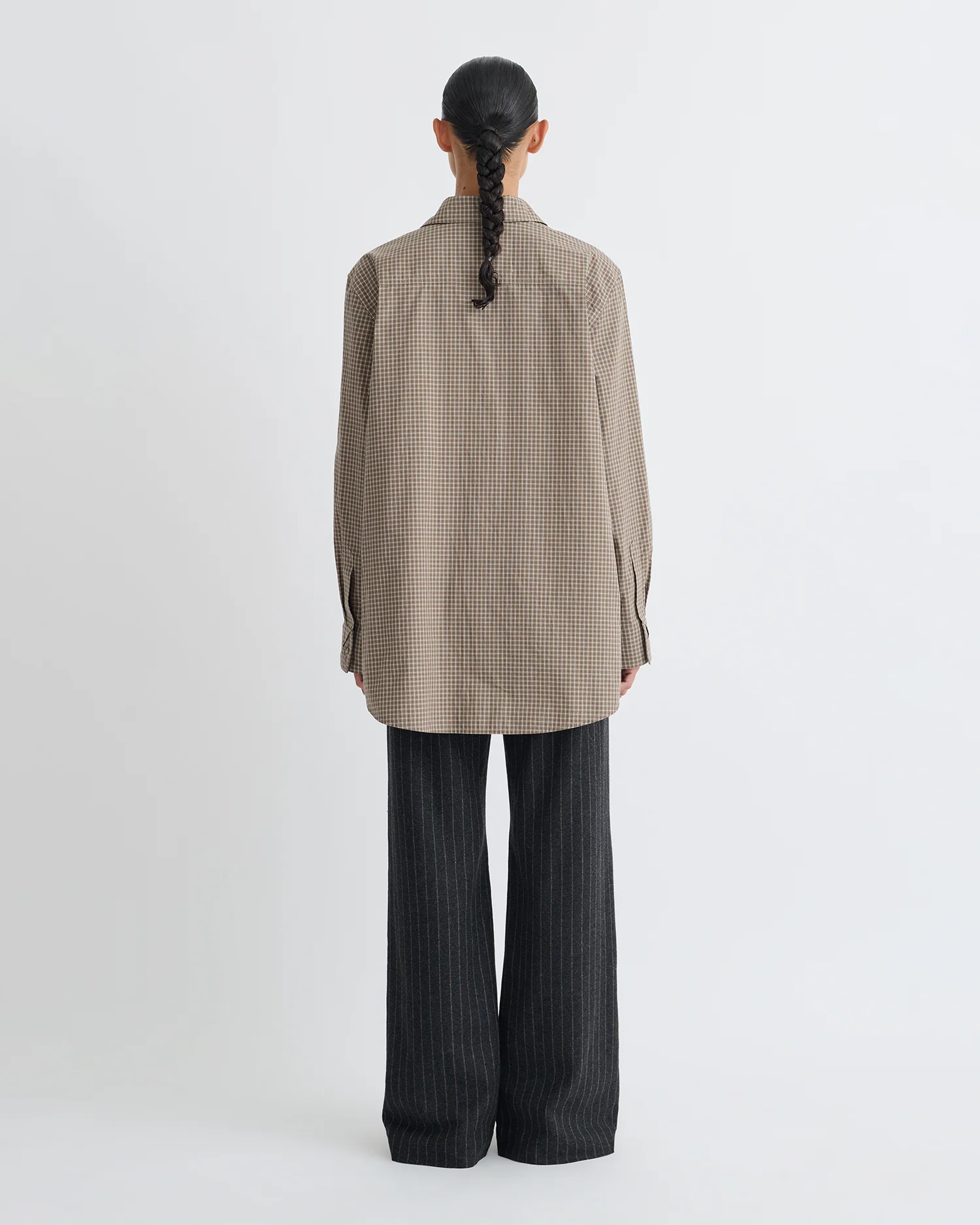 Arleen - Checked Shirting Shirt - Brown/Creme - Image 3