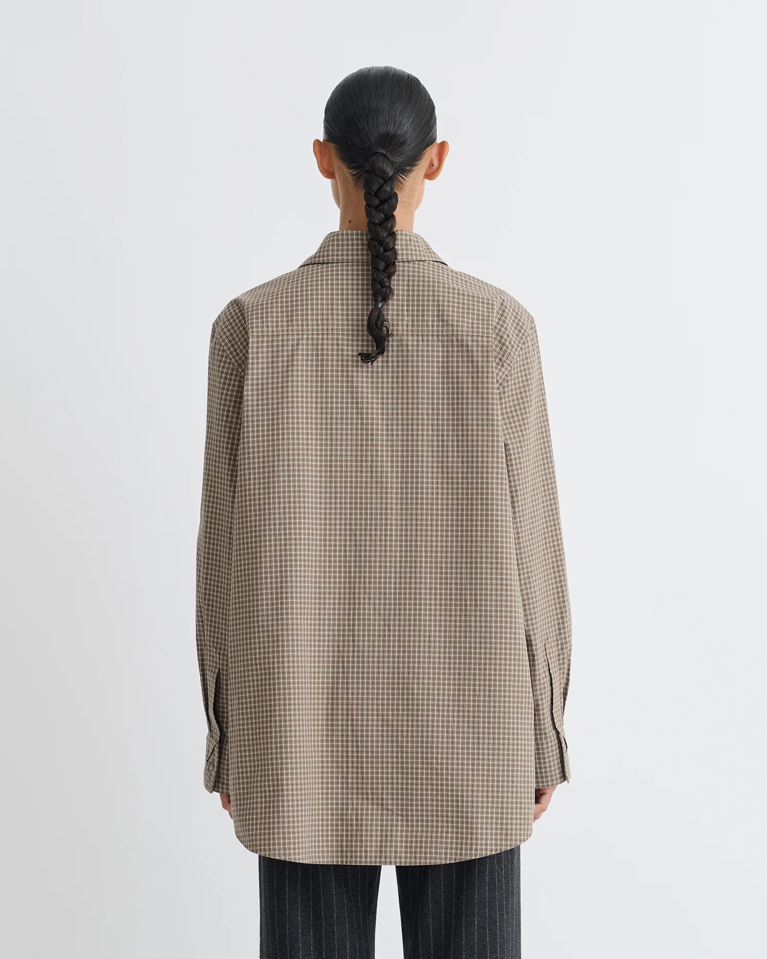 Arleen - Checked Shirting Shirt - Brown/Creme - Image 6