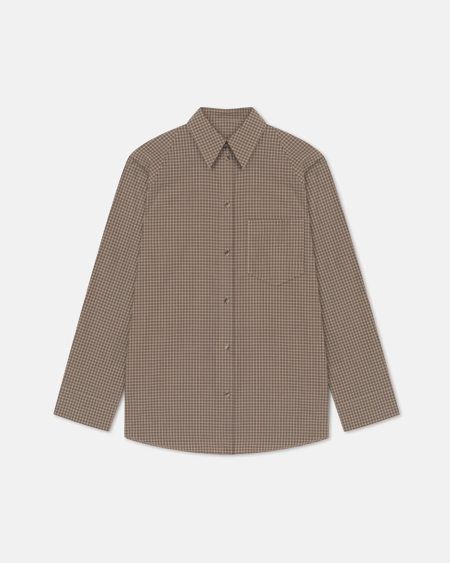 Arleen - Checked Shirting Shirt - Brown/Creme - Image 7