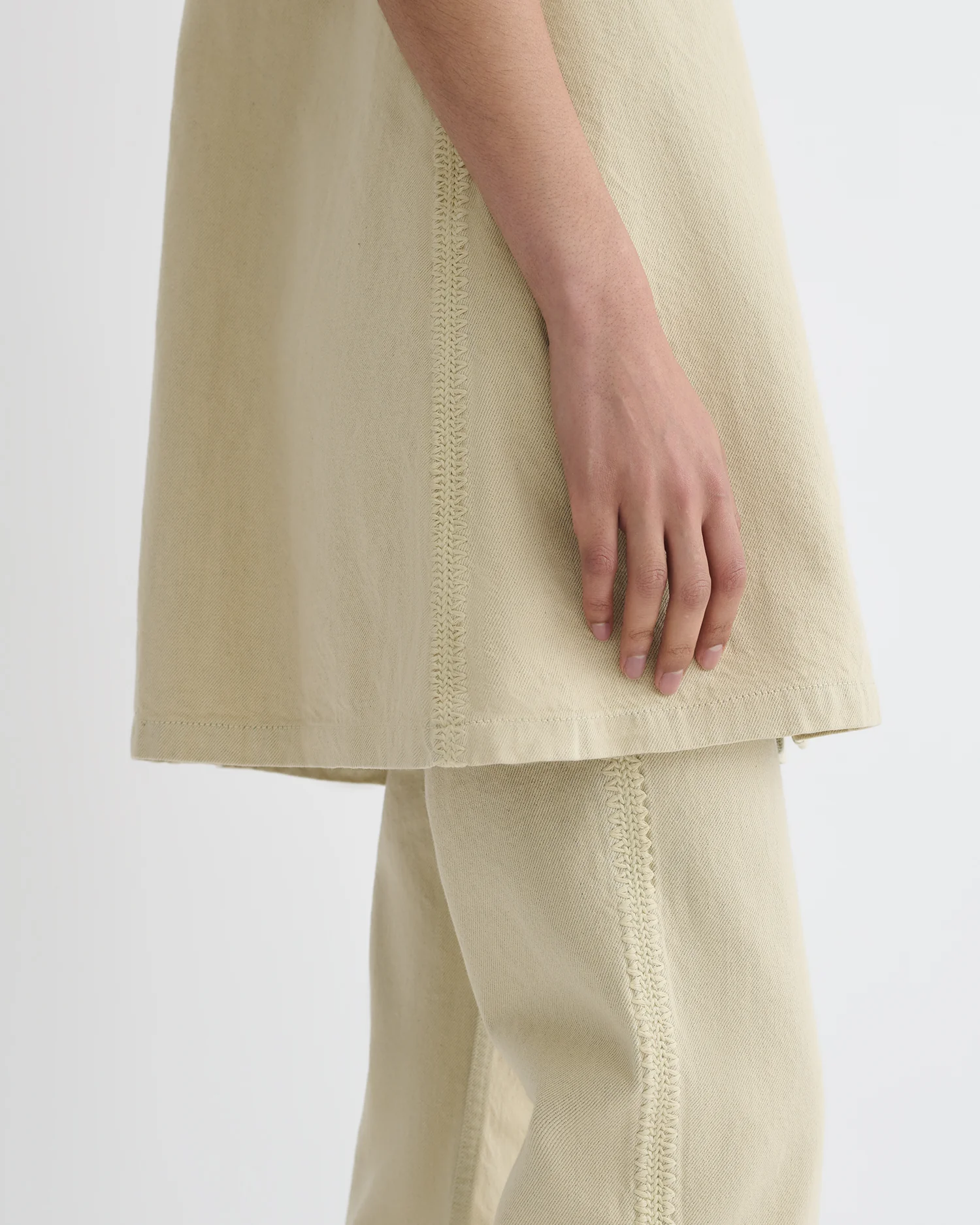 Lidwina - Denim mini dress - Beige - Image 4
