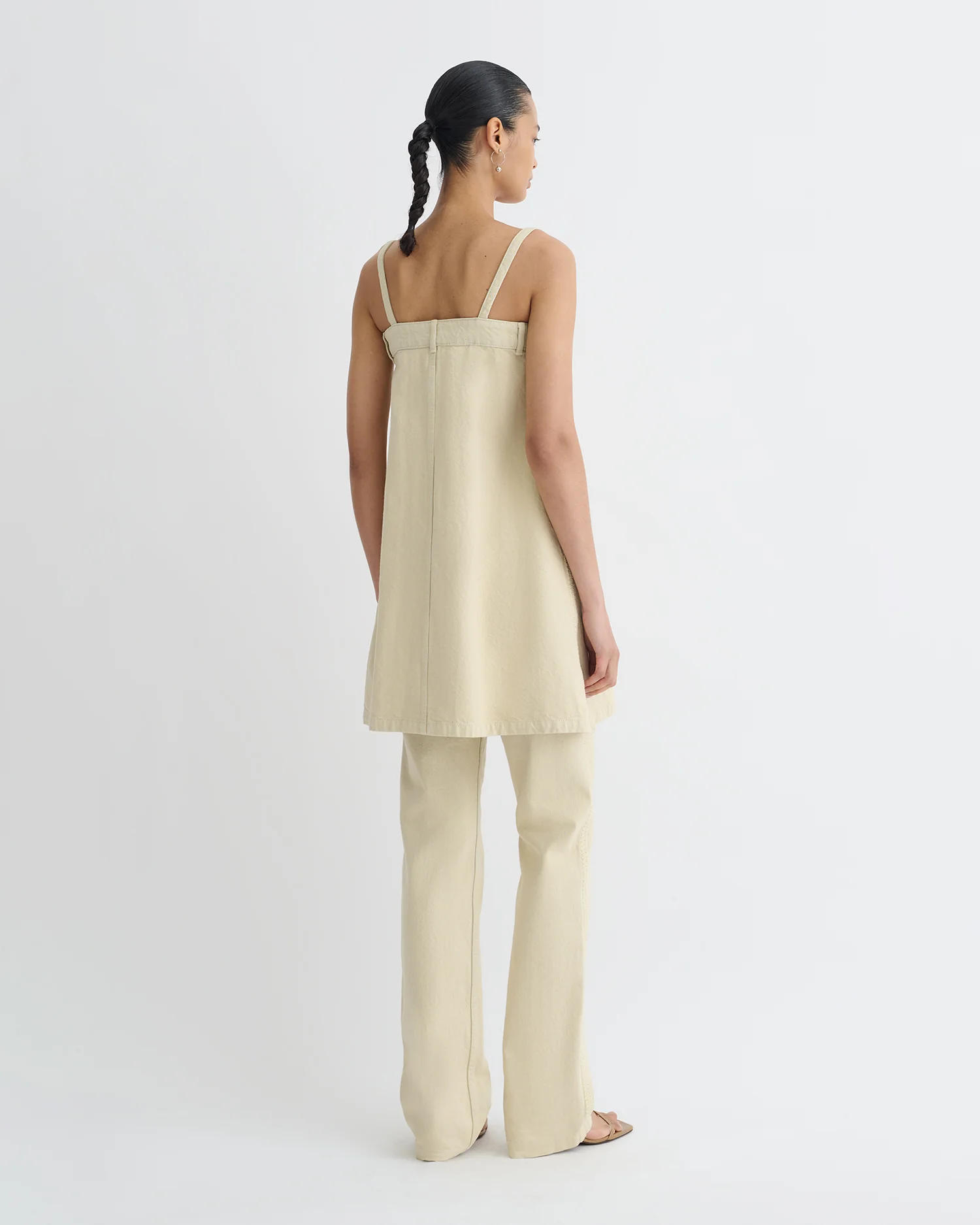 Lidwina - Denim mini dress - Beige - Image 5