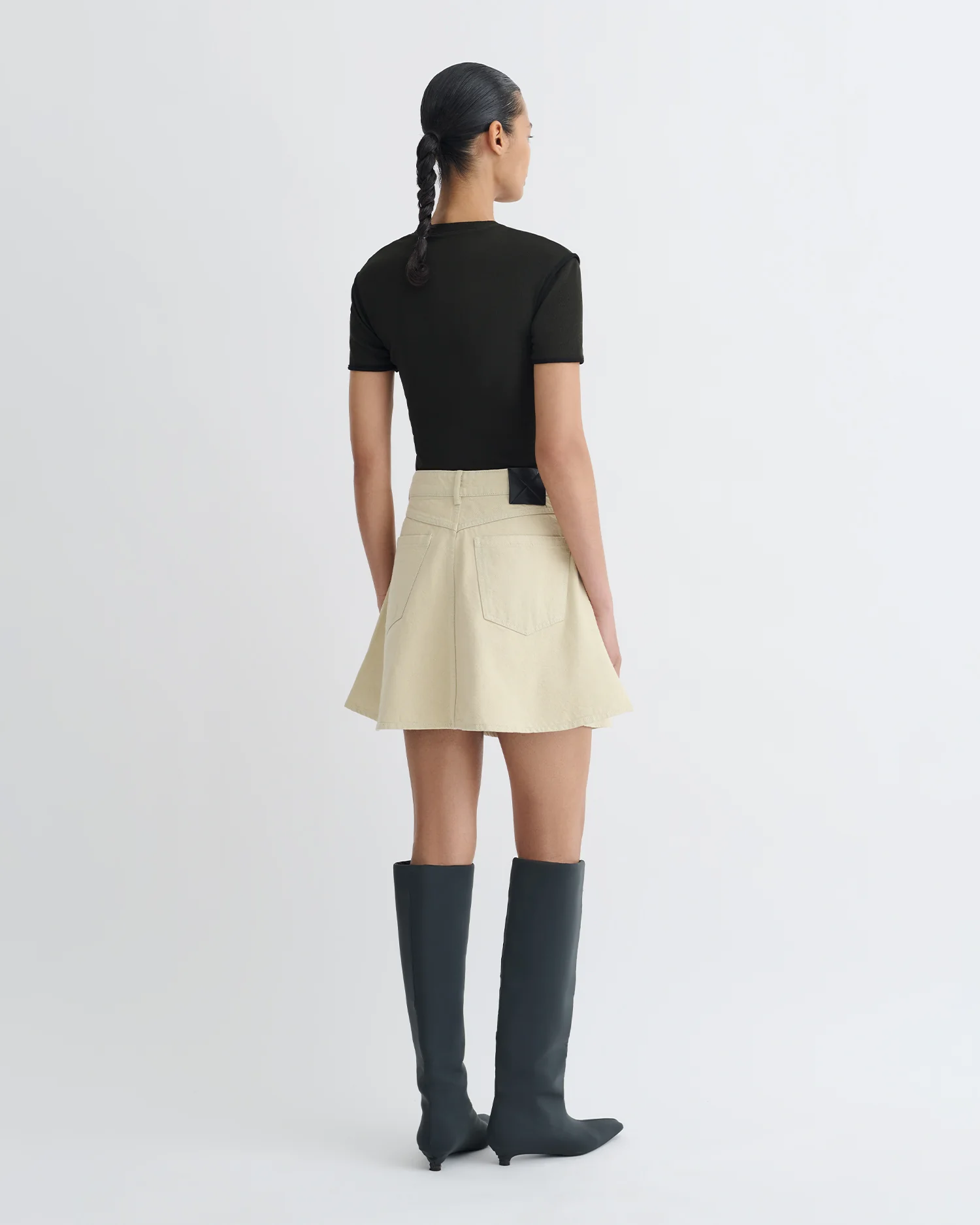 Neah - Denim mini skirt - Beige - Image 3