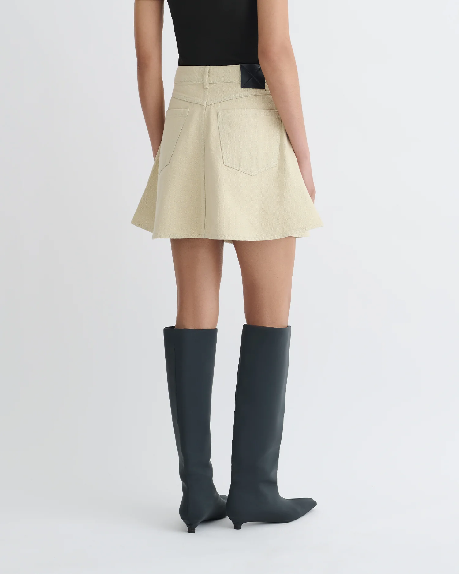 Neah - Denim mini skirt - Beige - Image 4