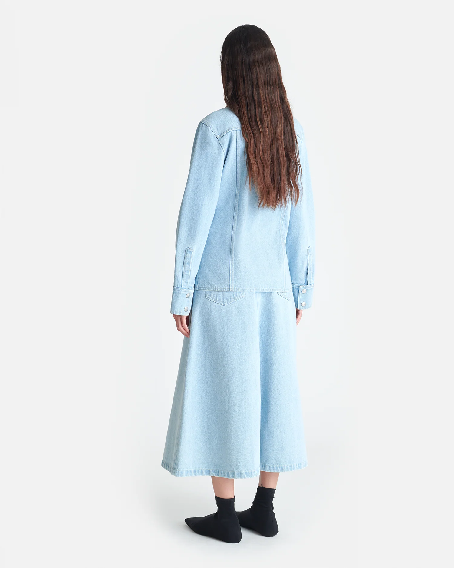 Cintia - Denim midi skirt - Eco Bleach - Image 3