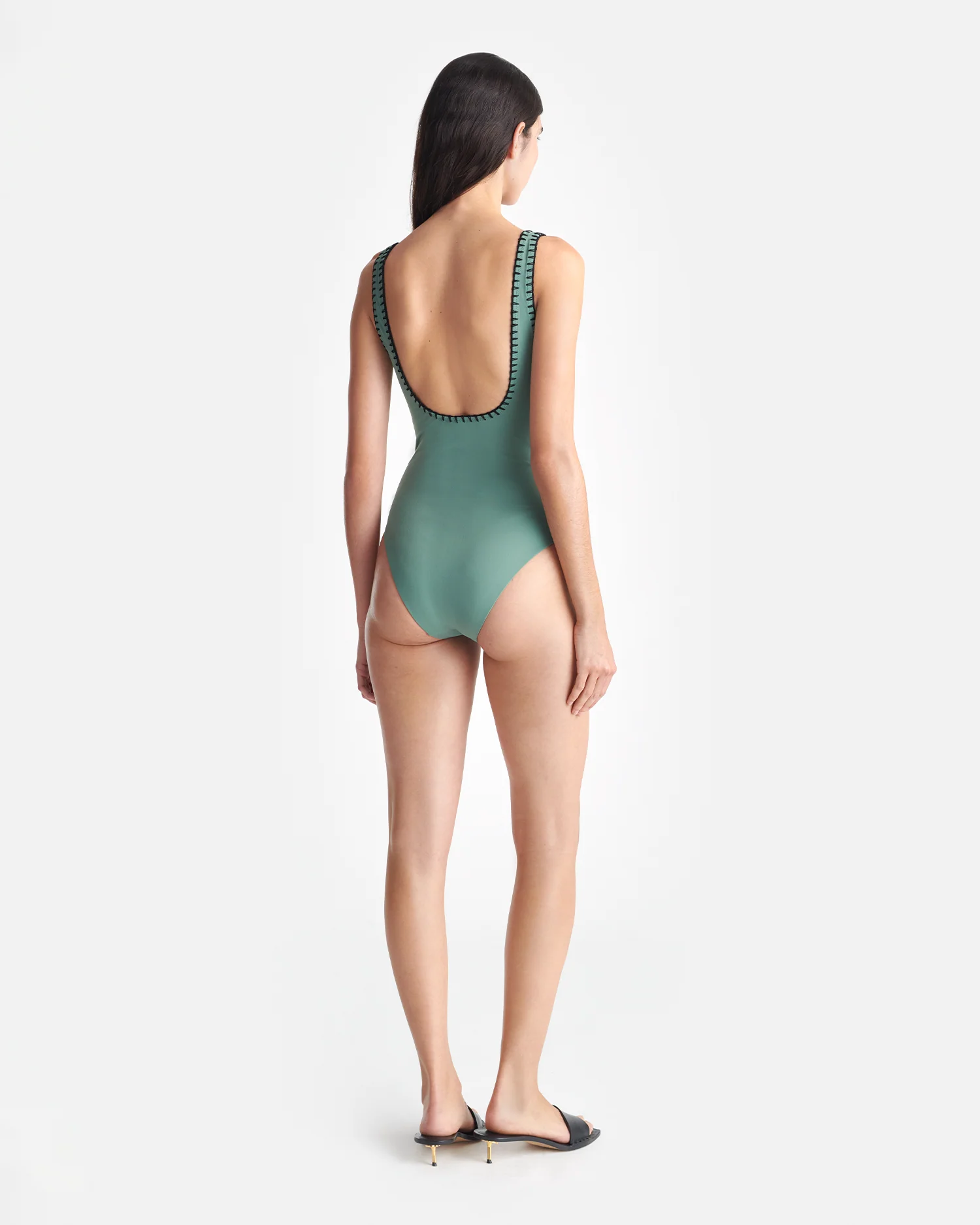 Sorena - Swimsuit - Sea Green/Black - Image 3