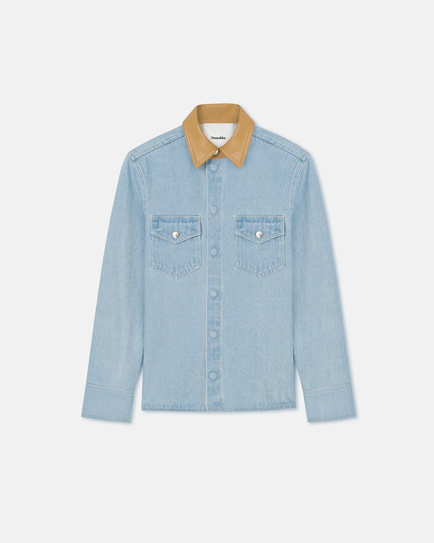 Letisa - Denim shirt - Eco Bleach/Hazel - Image 4