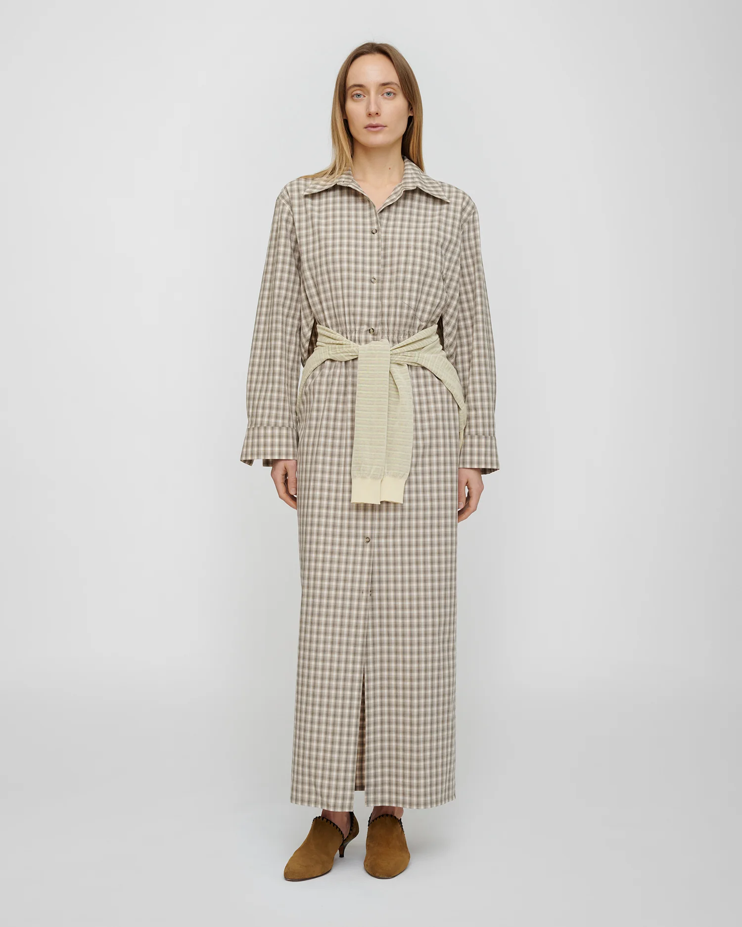 Usha - Dress - Creme/Grey