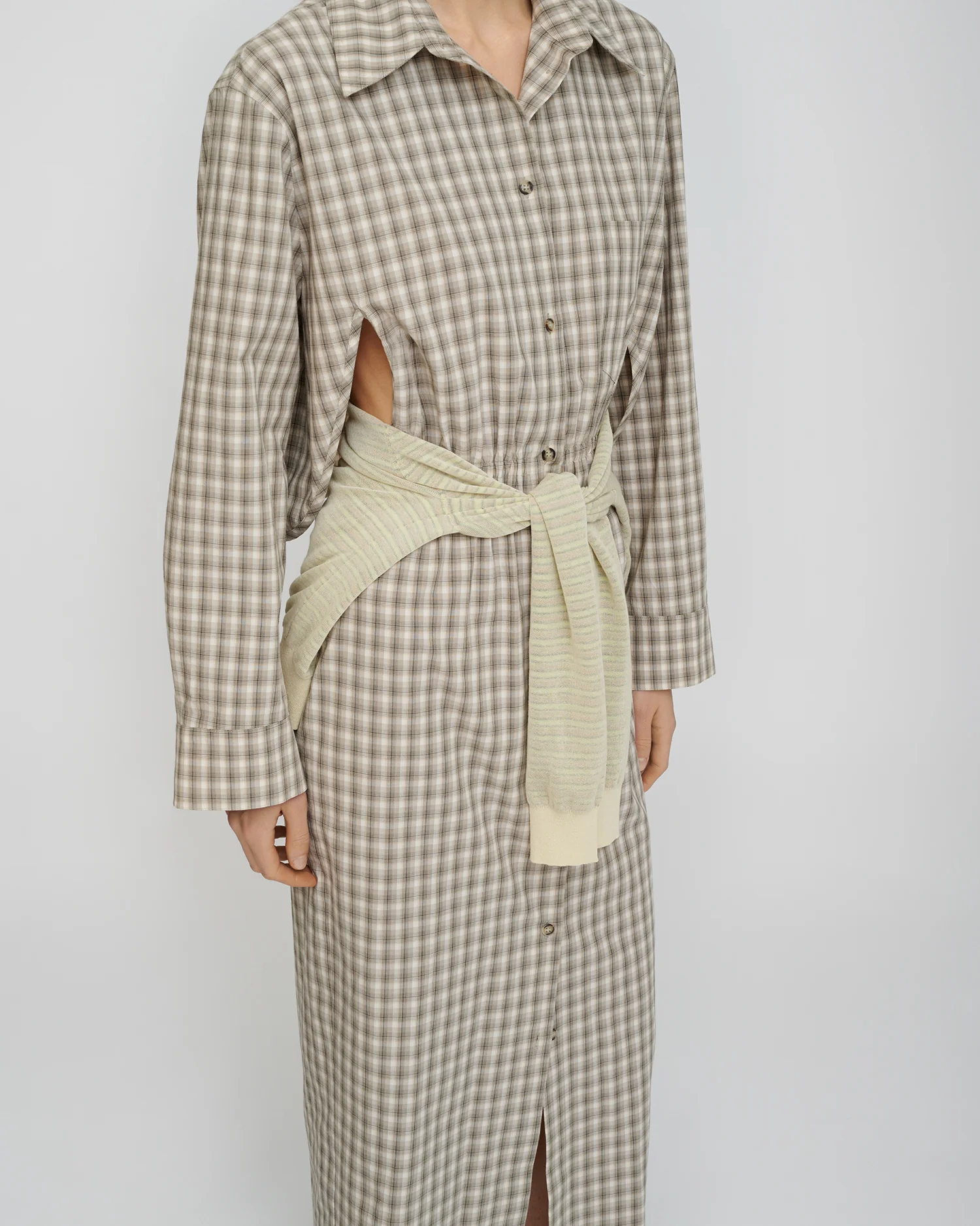 Usha - Dress - Creme/Grey - Image 2